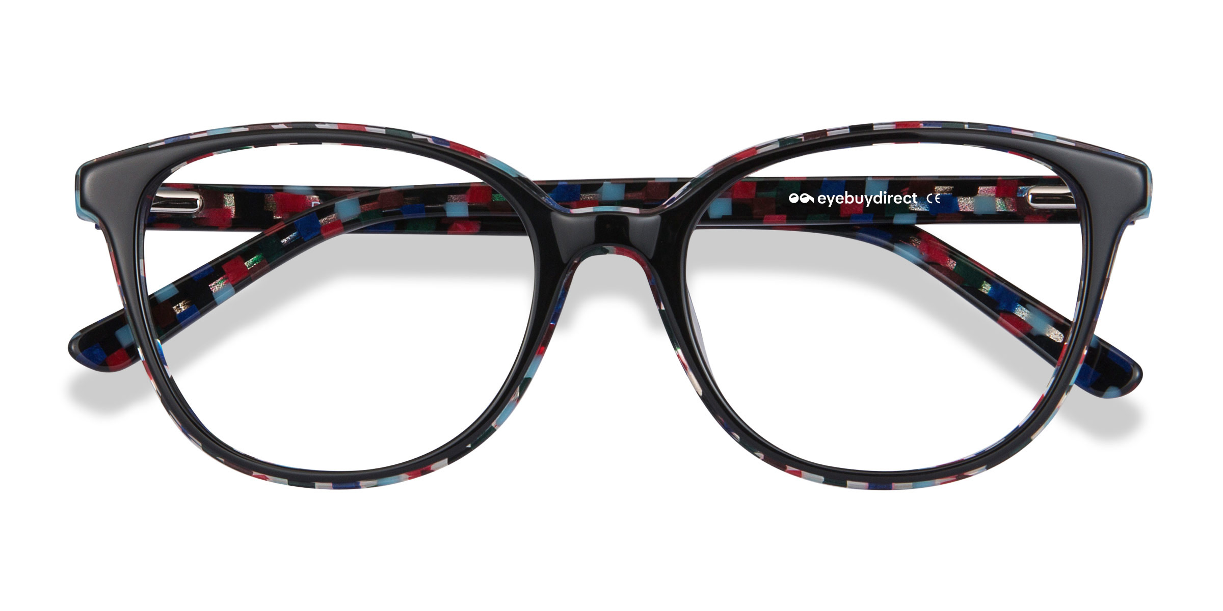Black Floral Pixels - Acétate Lunettes de vue