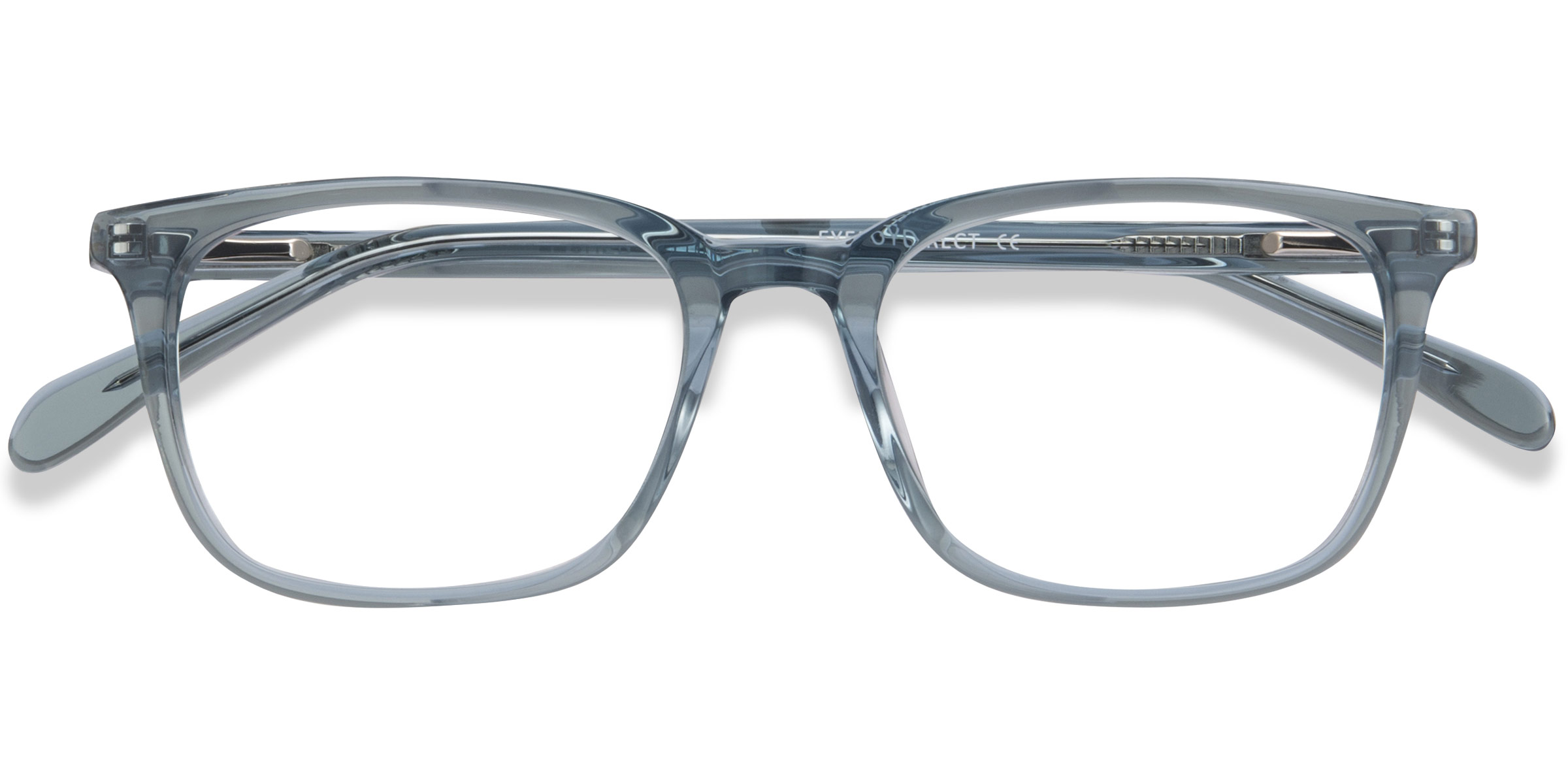 Clear Blue Etched - Acetate Eyeglasses