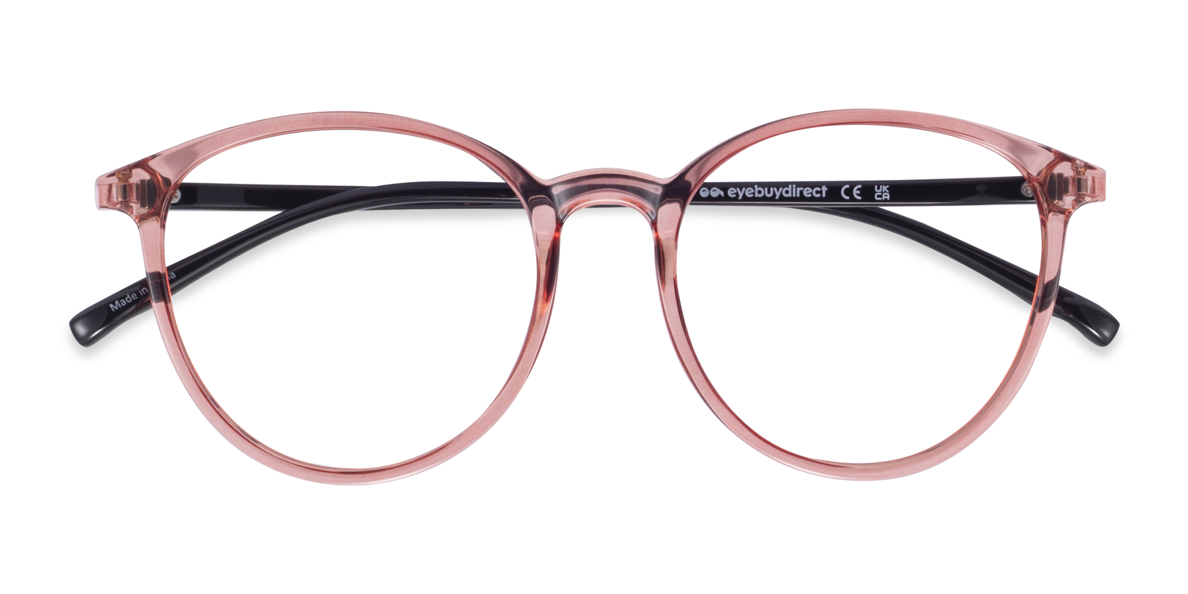 Clear Pink Macaron - Plastic Eyeglasses