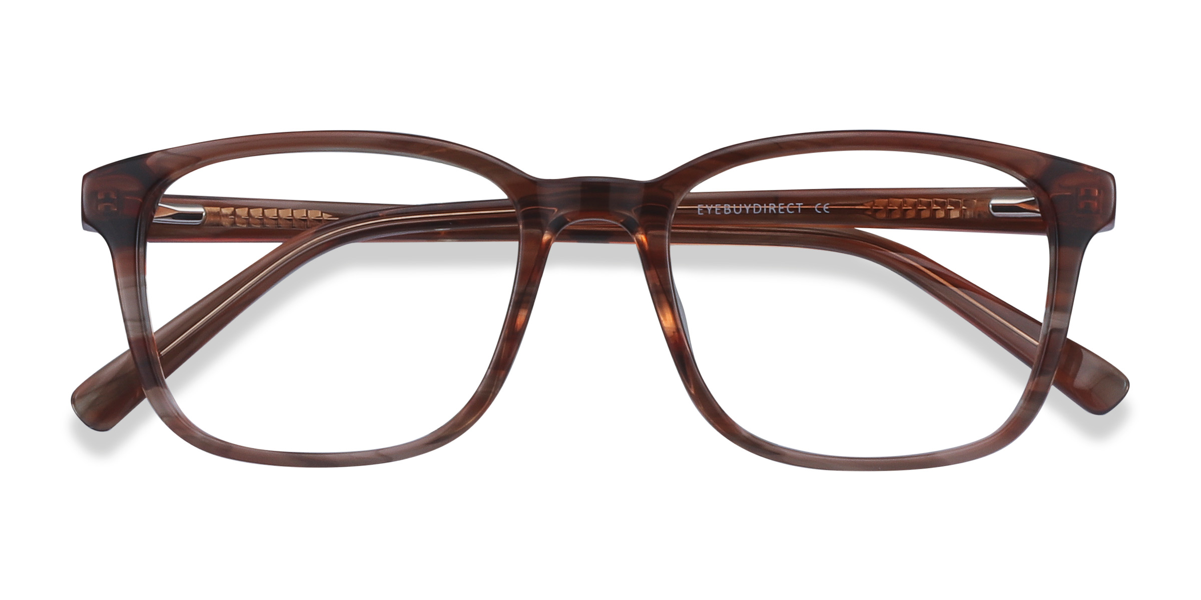 Brown Striped Longway - Acetate Eyeglasses