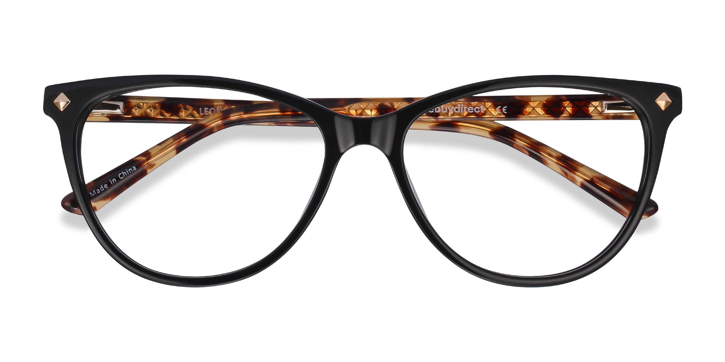Black Tortoise Leonie - Acetate Eyeglasses