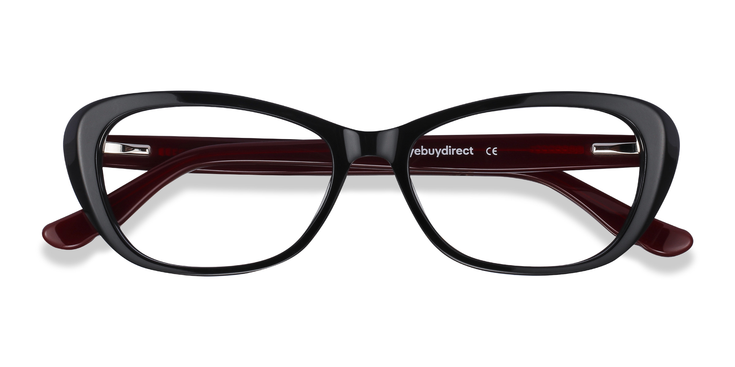 Black & Burgundy Selina - Acetate Eyeglasses