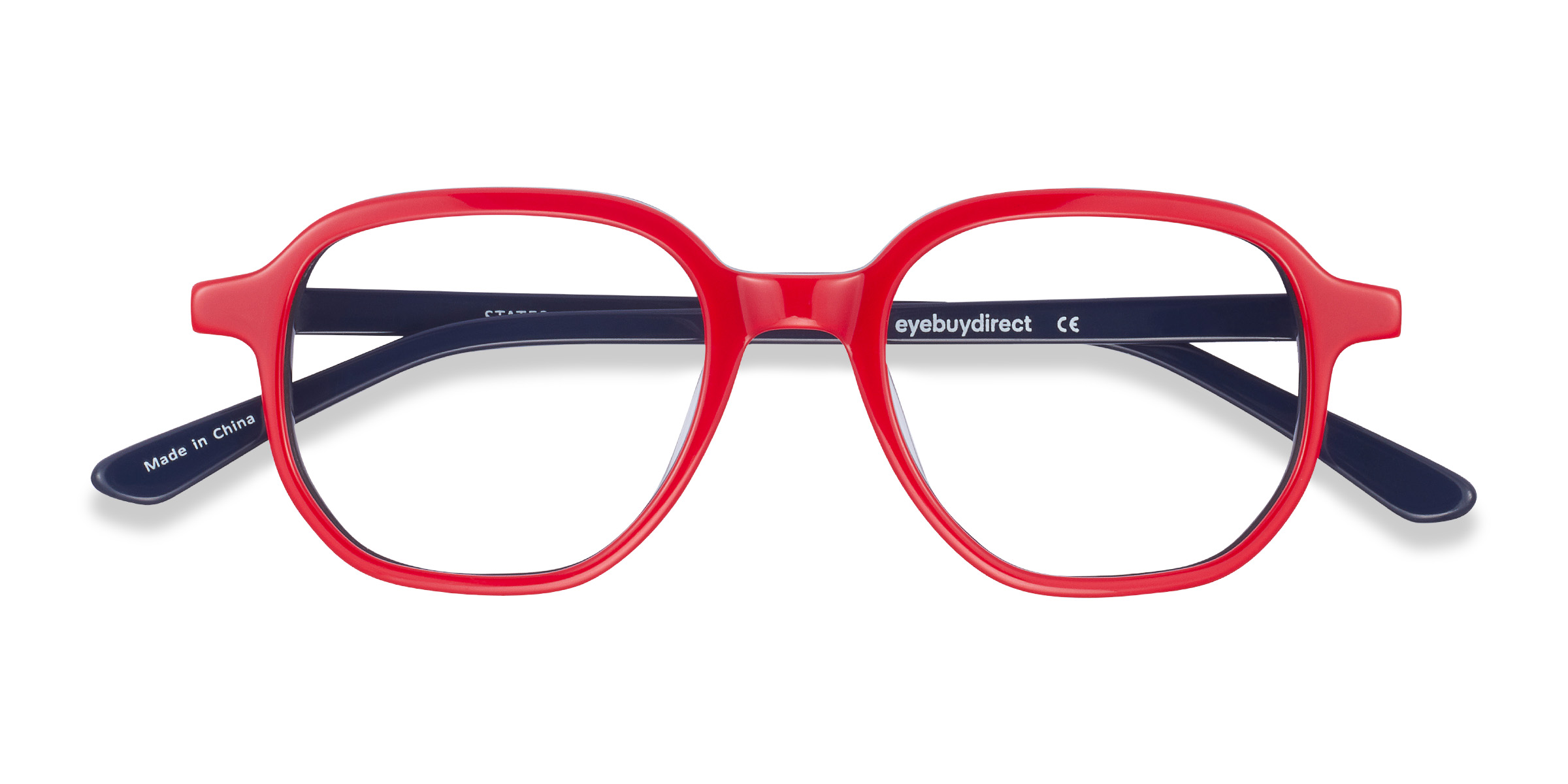 Red & Navy States - Acétate Lunettes de vue