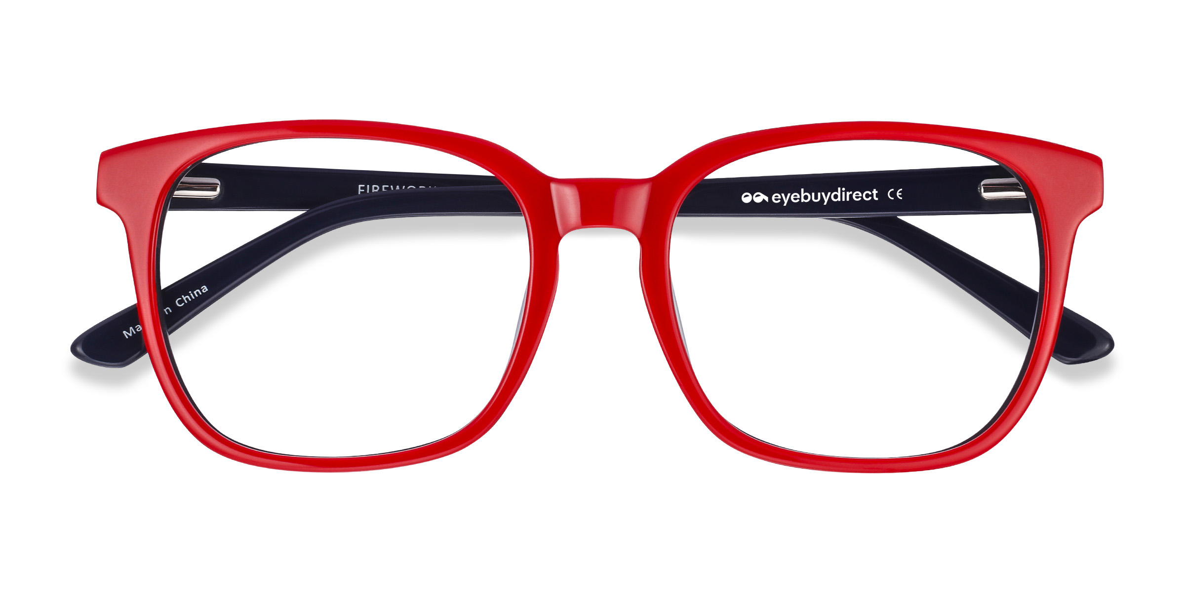 Red & Navy Firework - Acetate Eyeglasses