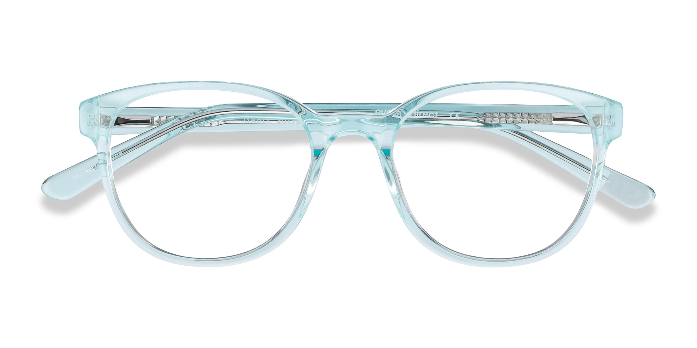 Clear Blue Gable - Acetate Eyeglasses