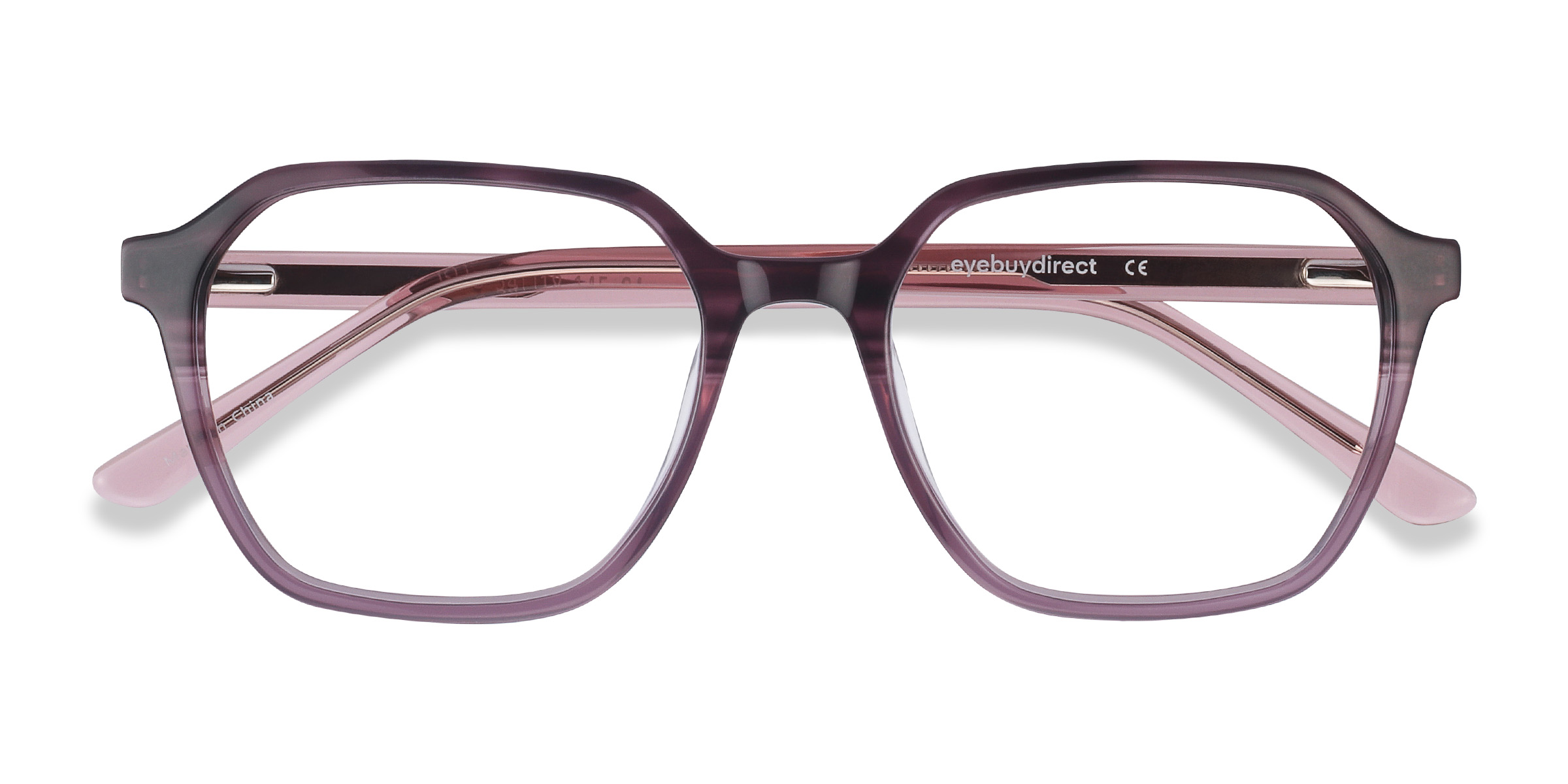 Purple Striped Glib - Acetate Eyeglasses