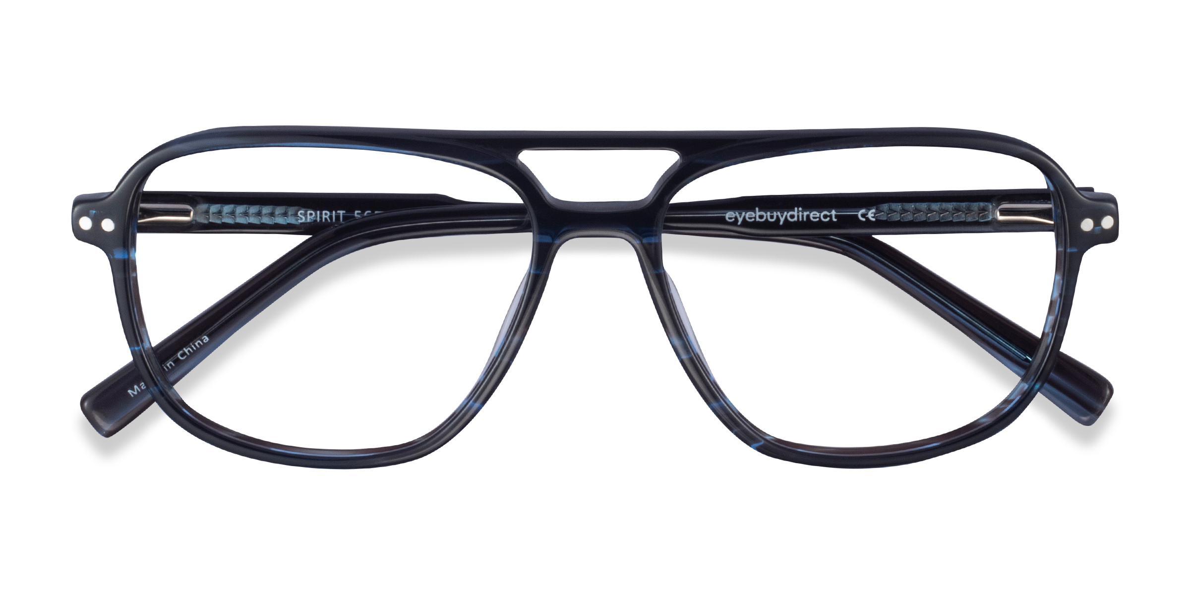 Blue Striped Spirit - Acetate Eyeglasses