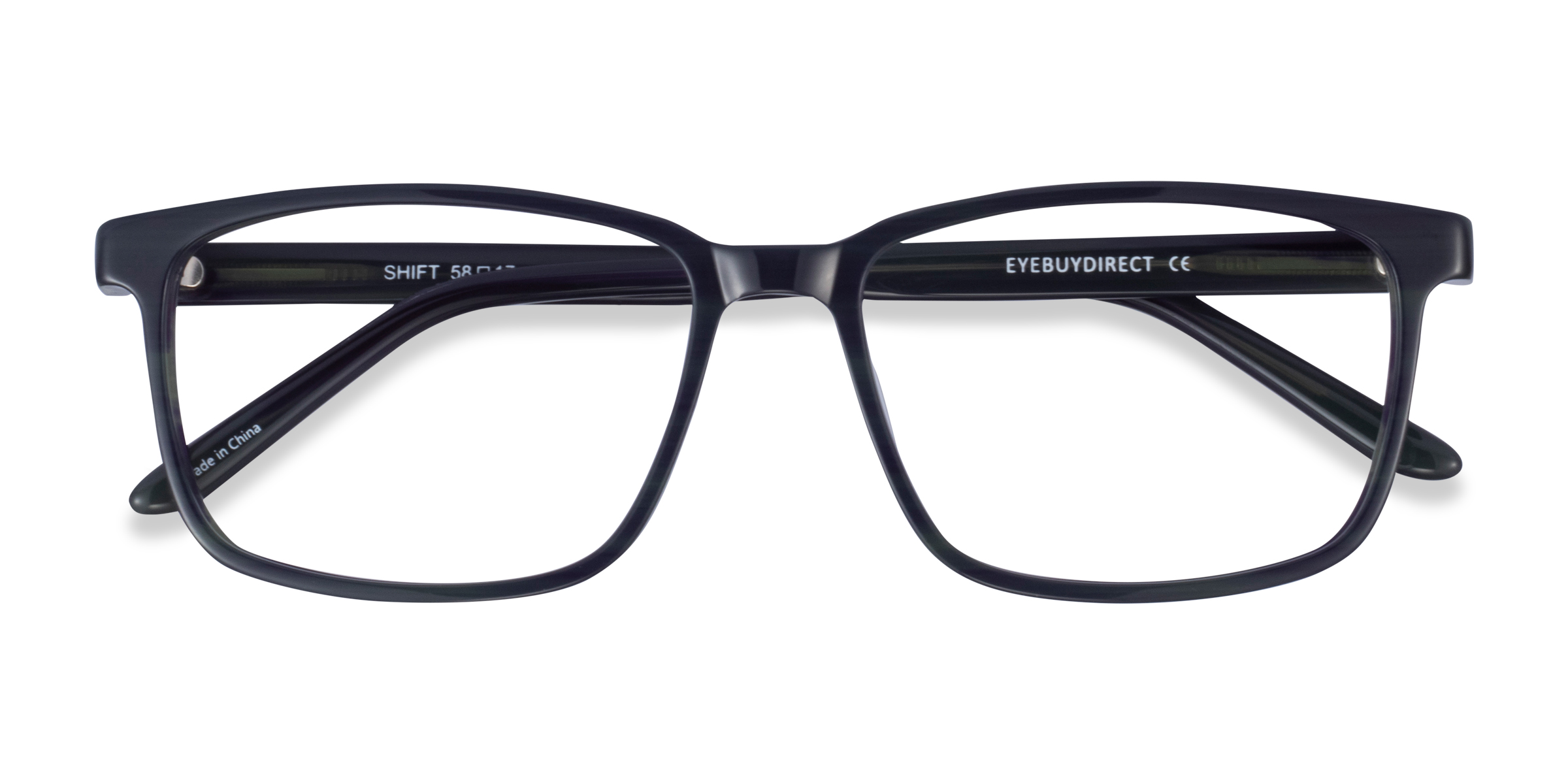 Green Black Striped Shift -  Acétate Lunettes de vue