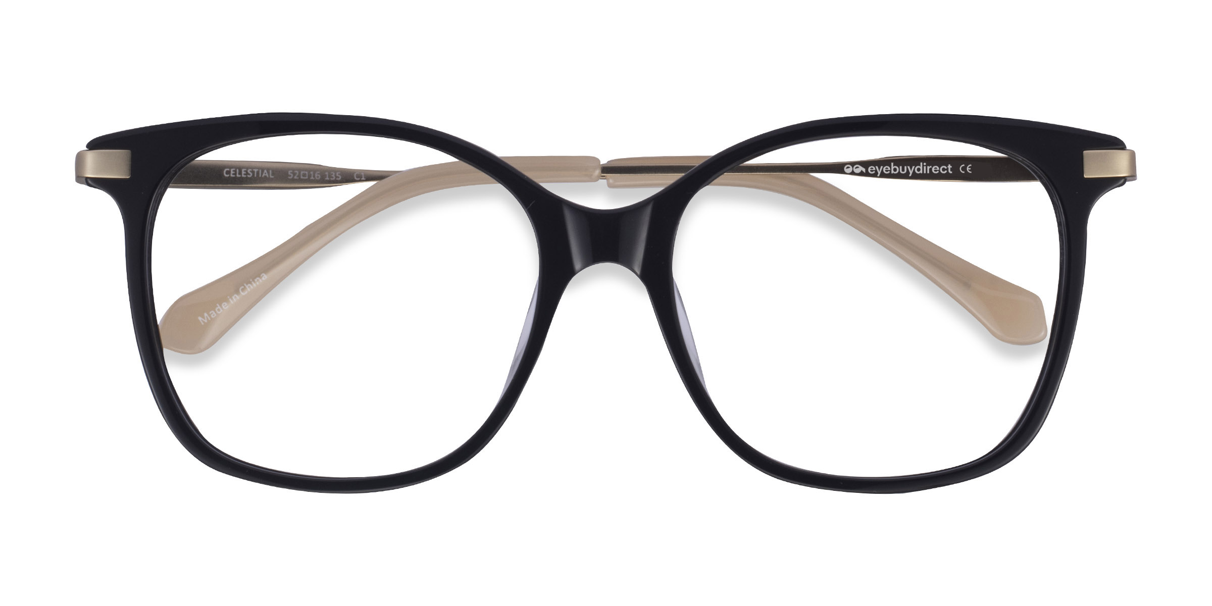Black  Gold Celestial -  Metal Eyeglasses