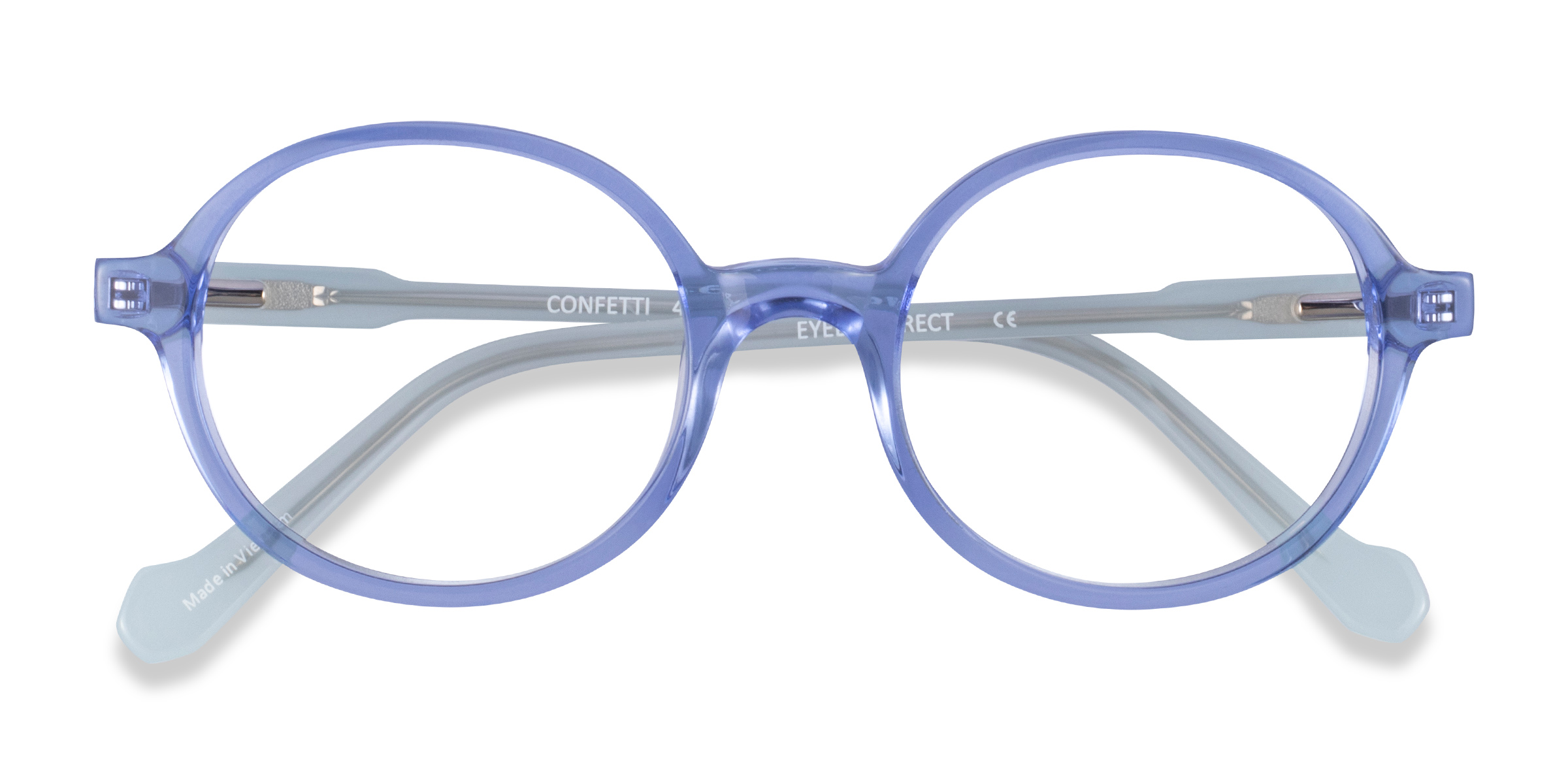Clear Blue Confetti - Acetate Eyeglasses