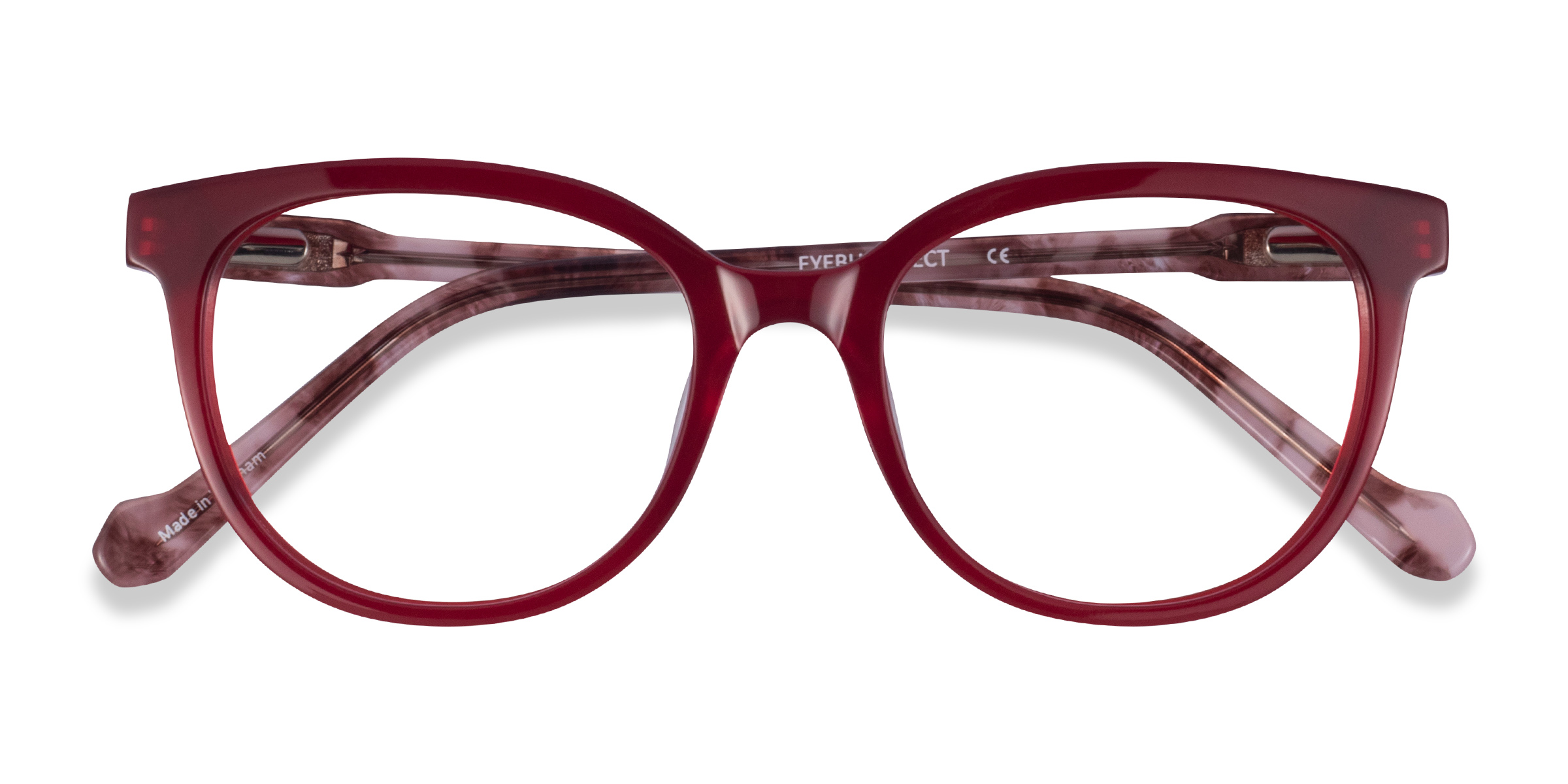 Red Floral Popcorn - Acetate Eyeglasses
