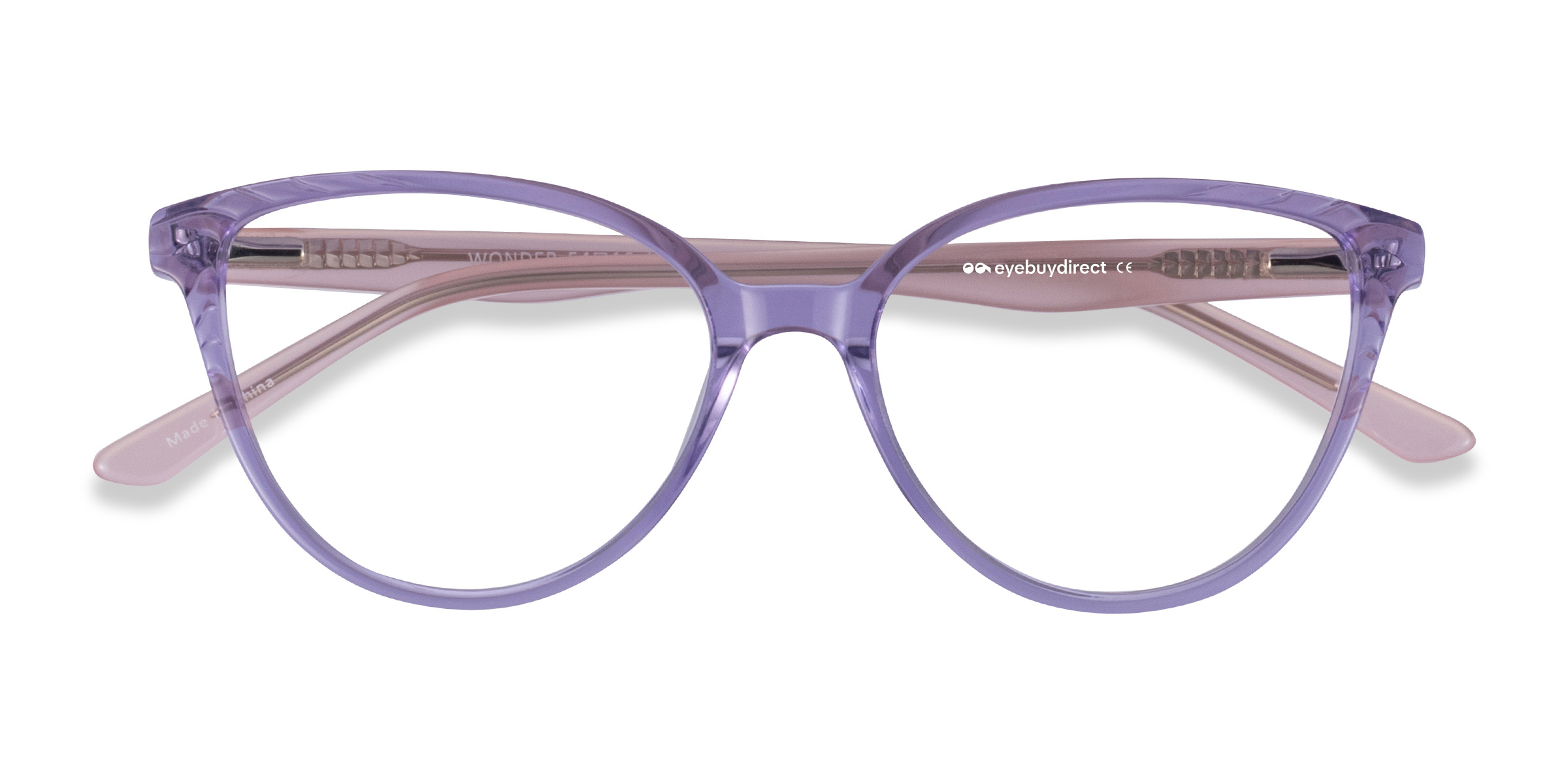 Clear Purple Pink Wonder - Acetate Eyeglasses
