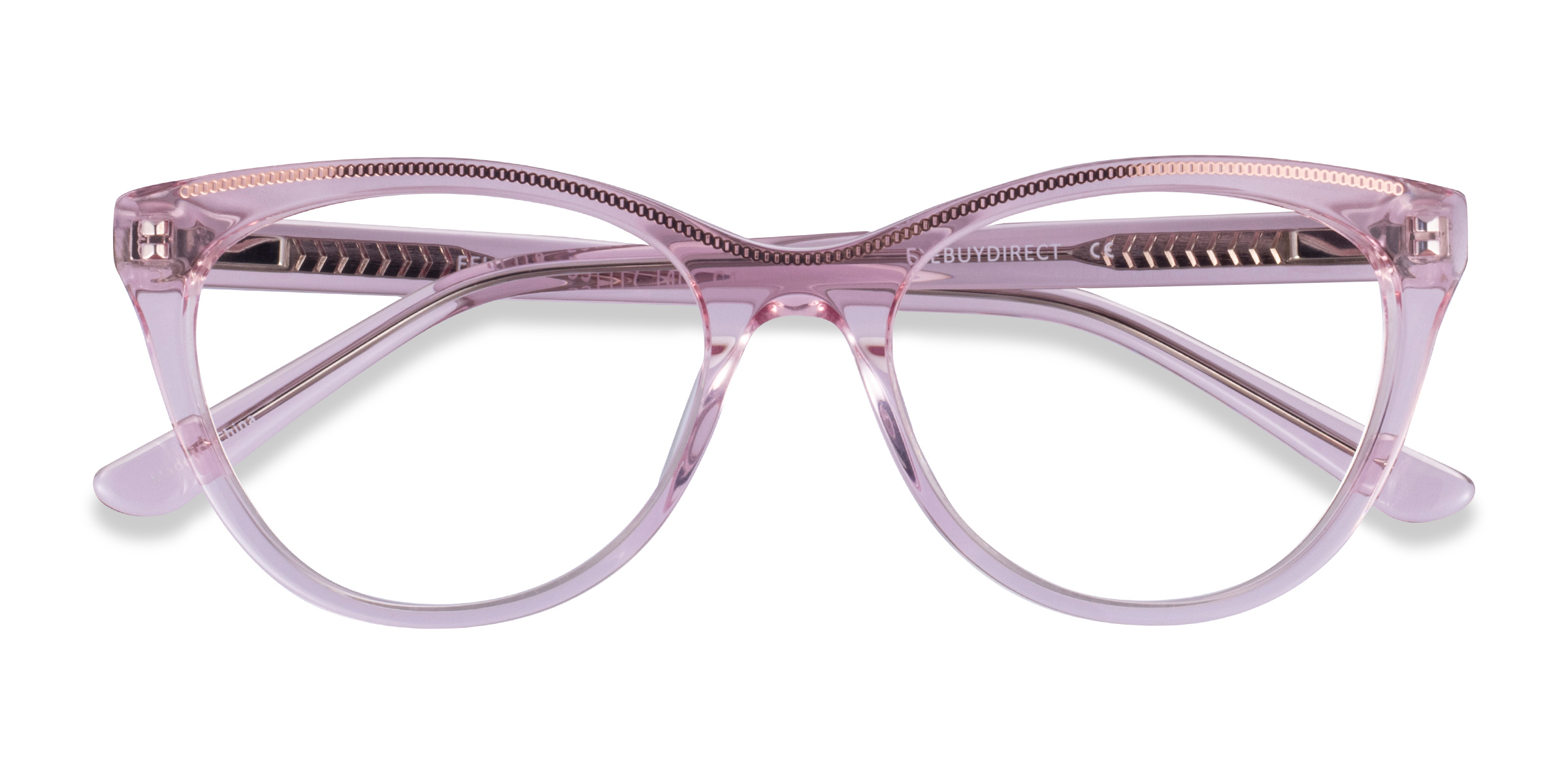 Clear Pink Rose Gold Felicity - Acetate Eyeglasses