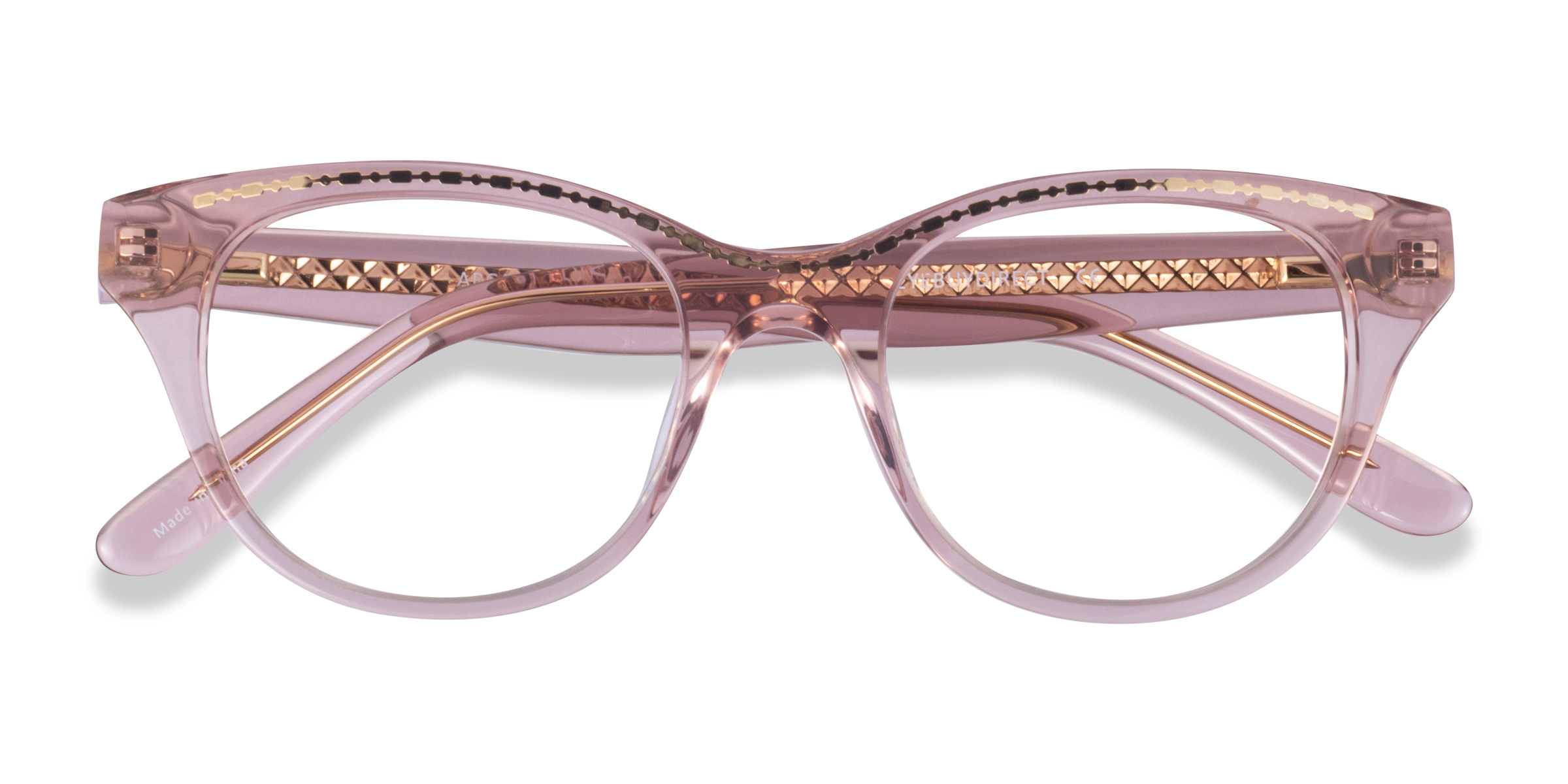 Clear Pink Gold Arcady - Acetate Eyeglasses