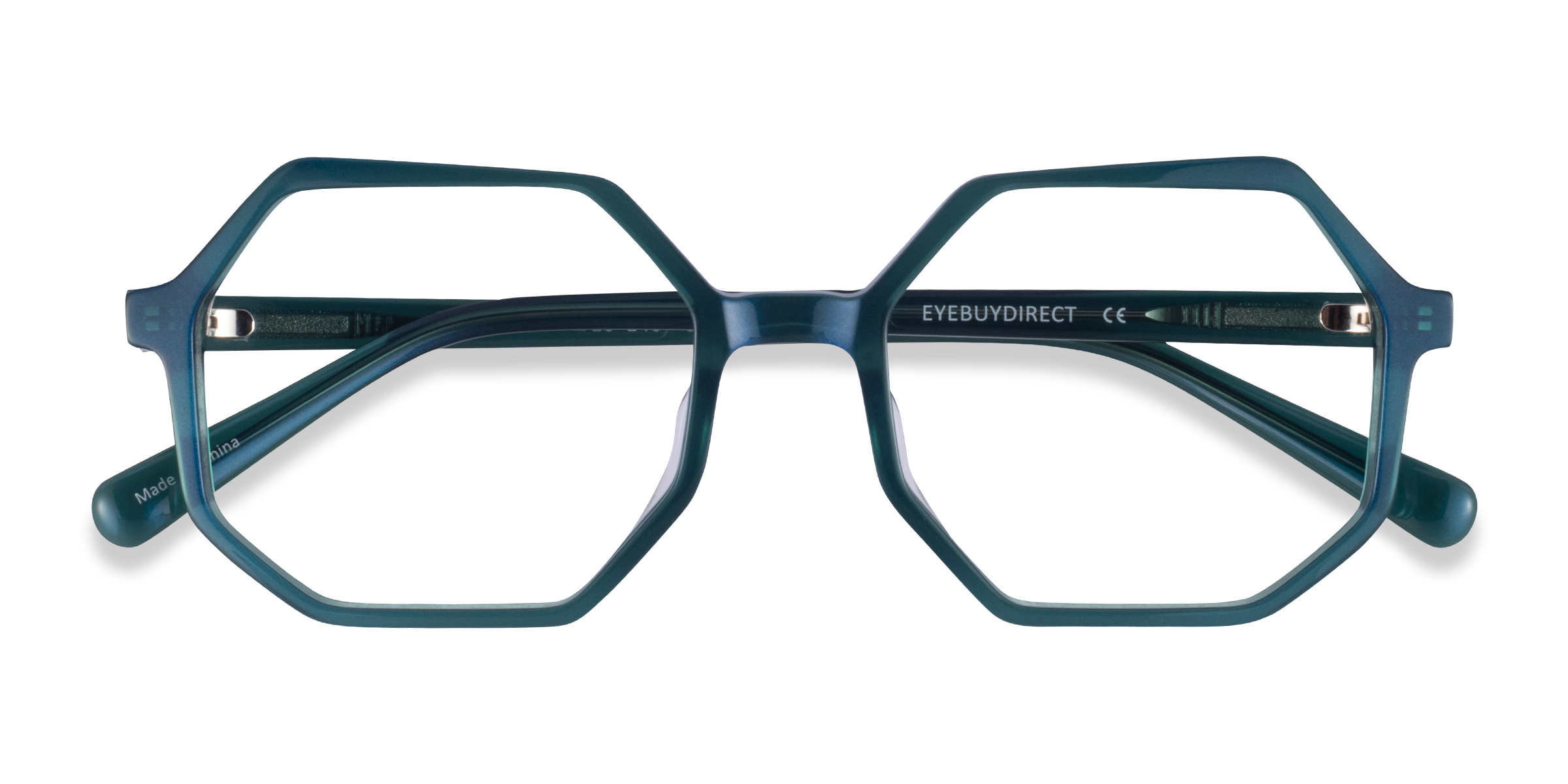 Iridescent Dark Green Glister - Acétate Lunettes de vue