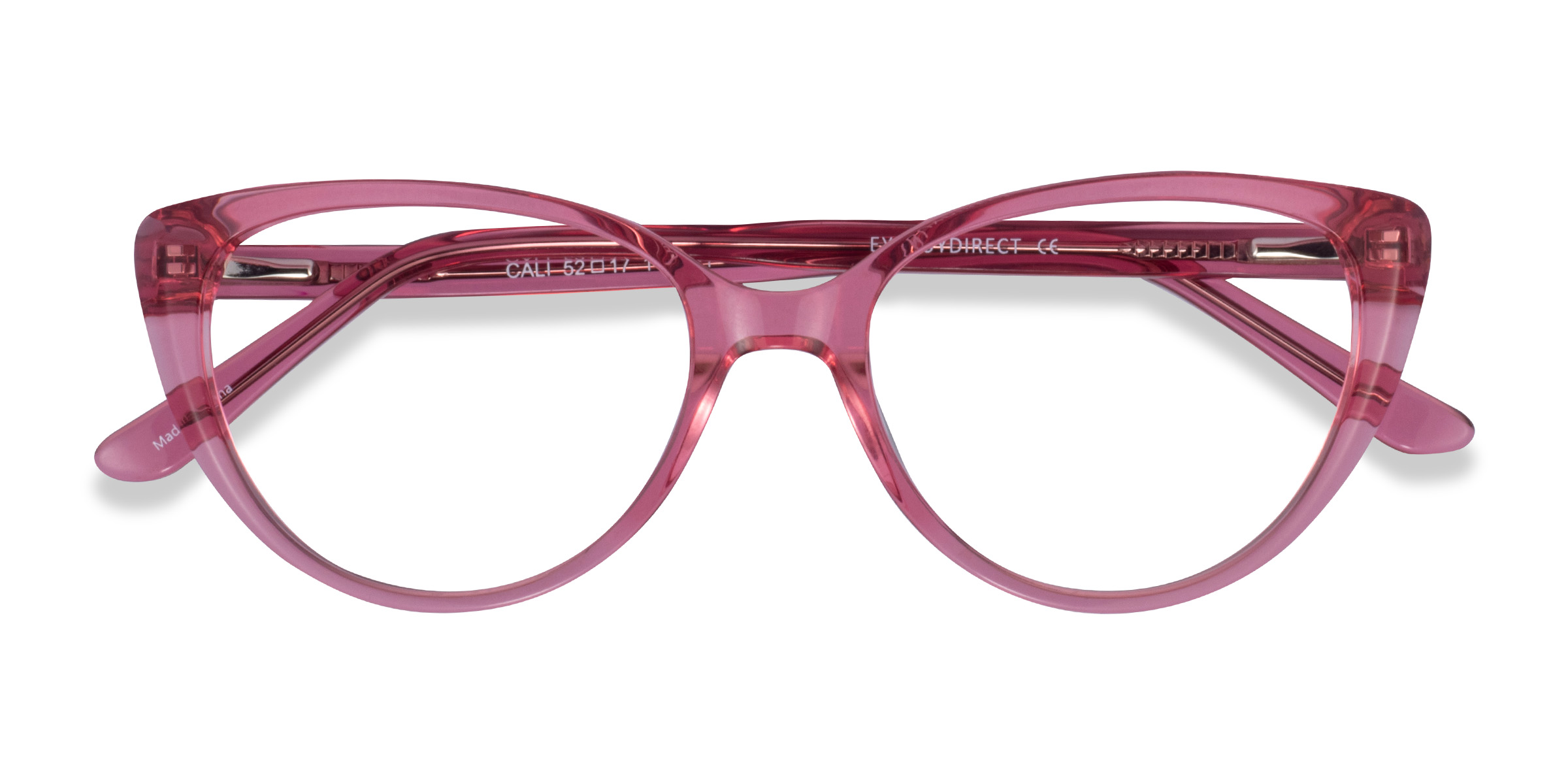 Clear Pink Cali - Acetate Eyeglasses