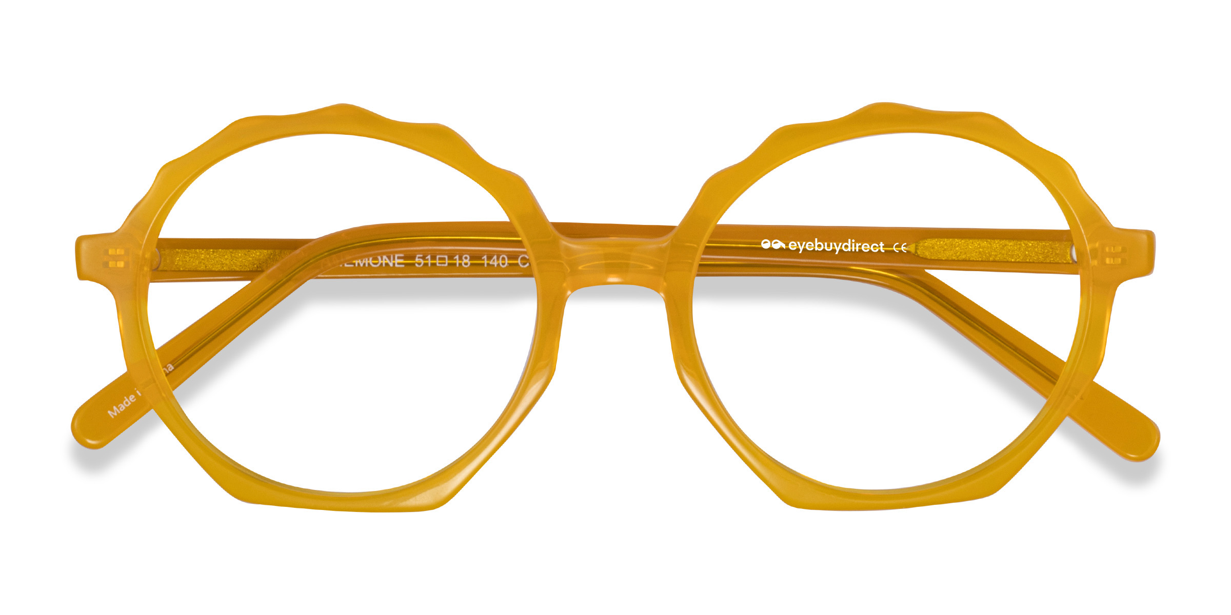 Clear Yellow Anemone - Acetate Eyeglasses