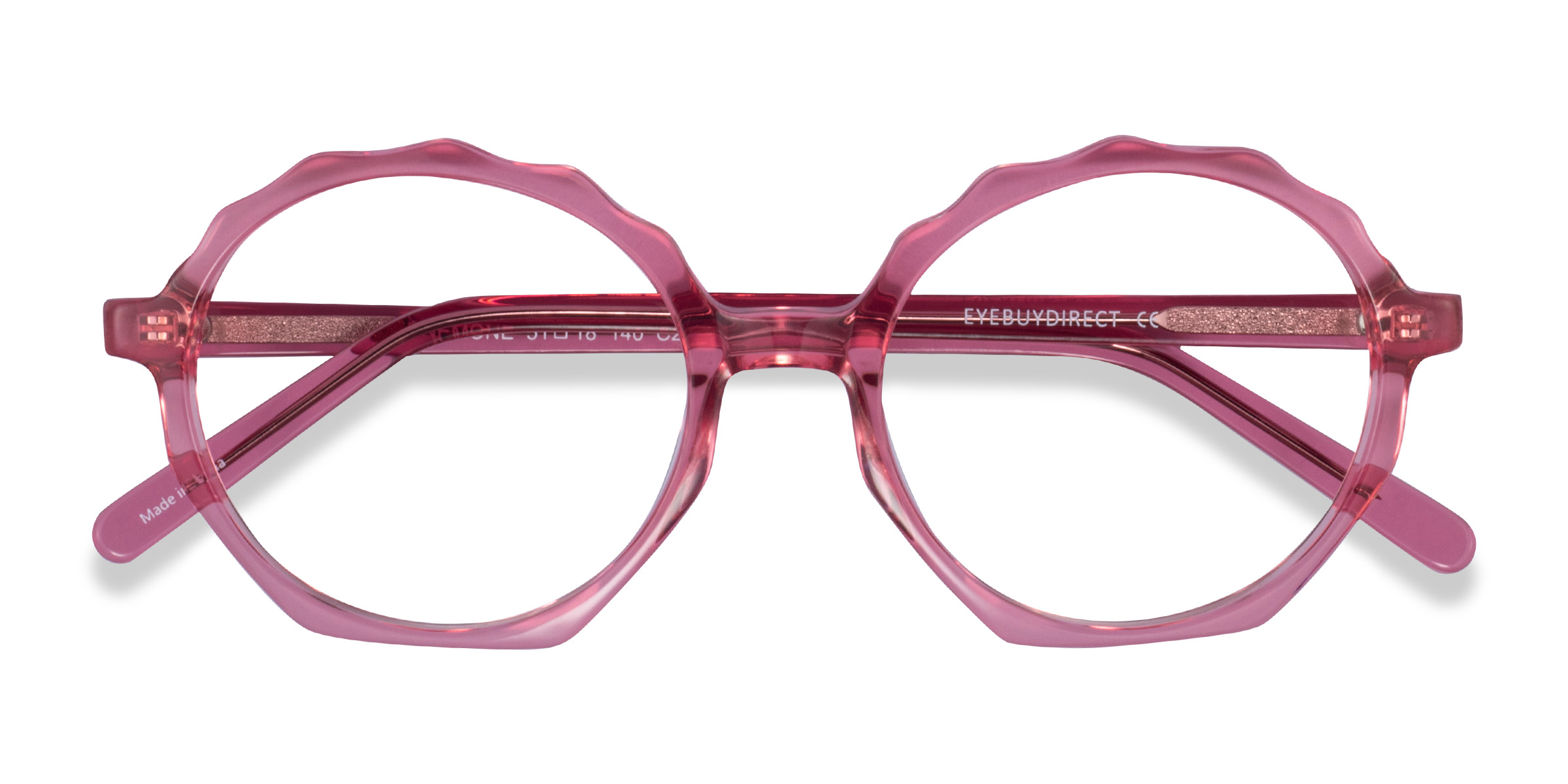 Clear Pink Anemone - Acétate Lunettes de vue