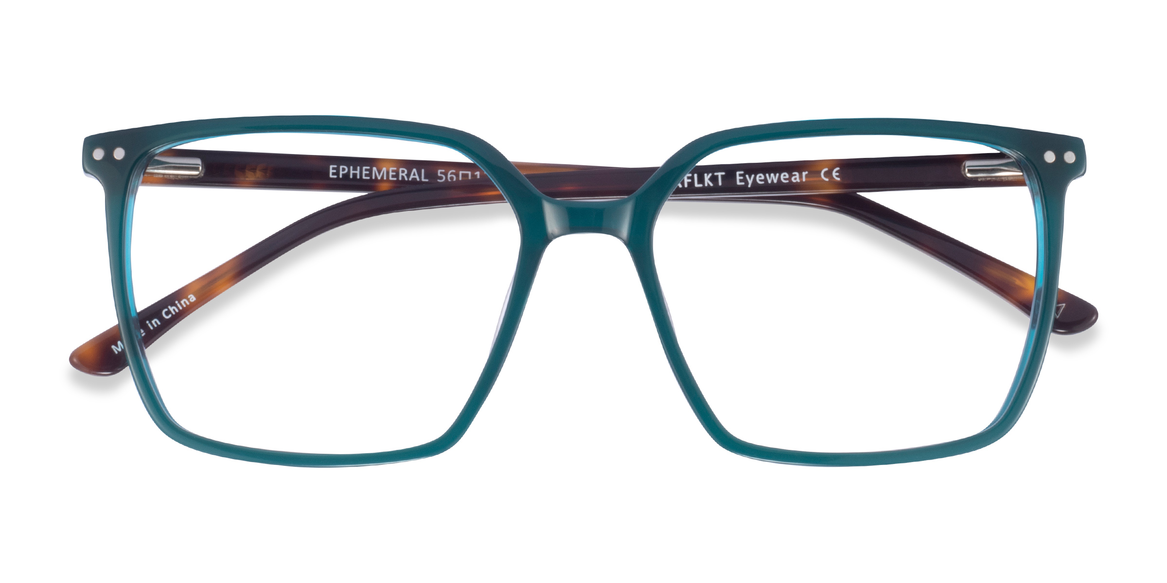 Teal Tortoise Ephemeral - Alternative-materials Lunettes de vue