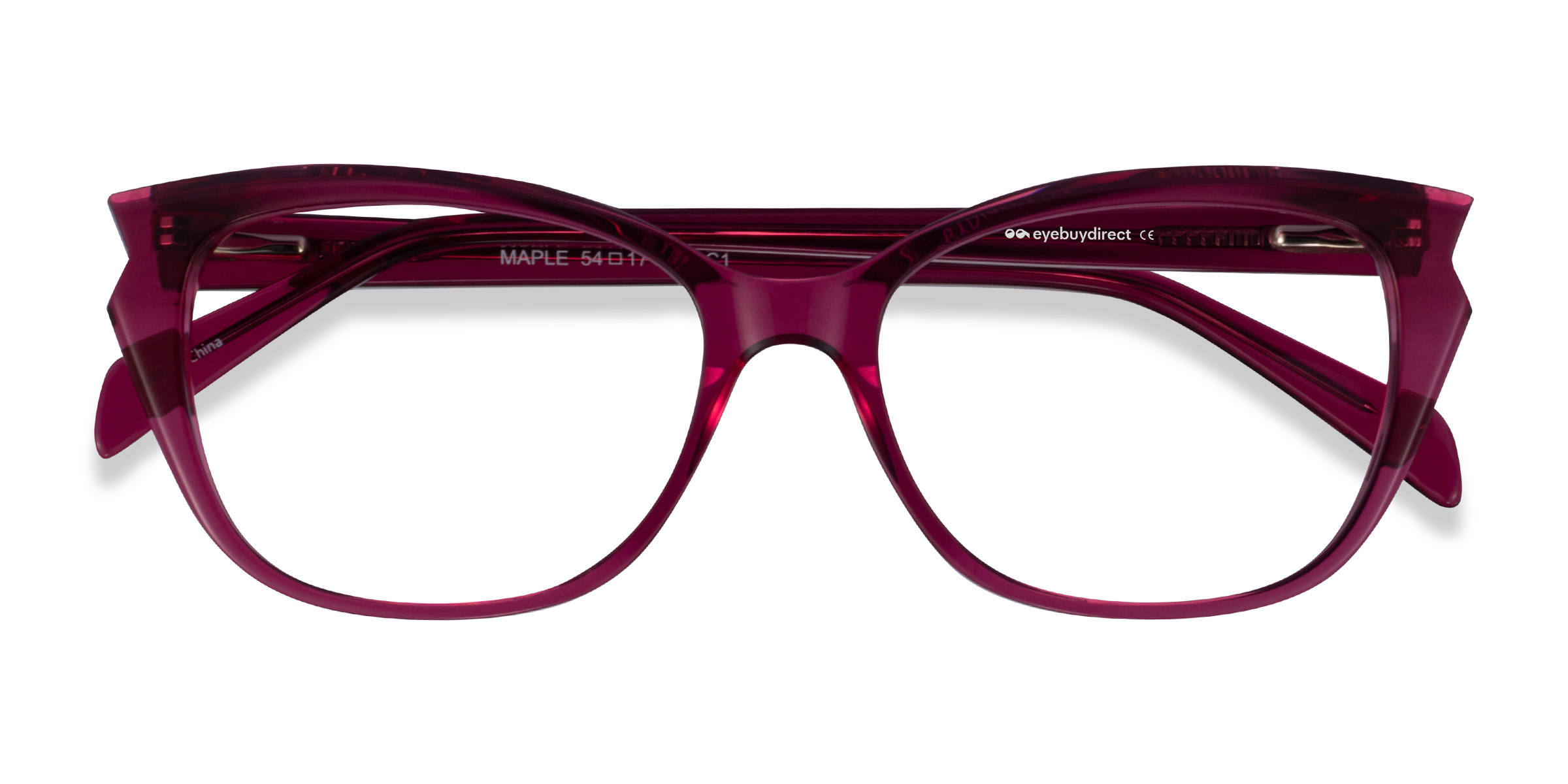 Clear Burgundy Maple - Acetate Eyeglasses