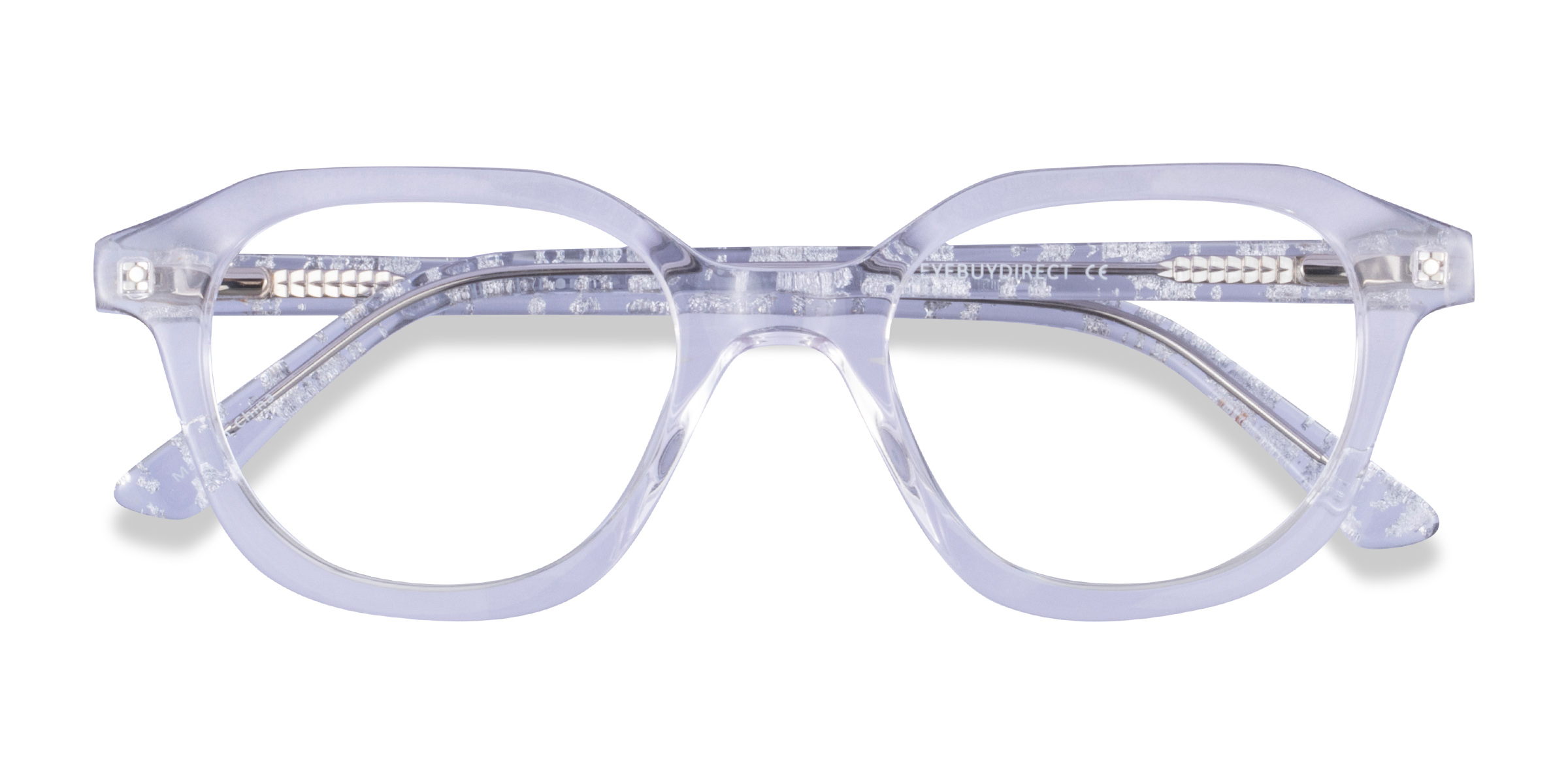 Clear Silver Knowledge - Acetate Eyeglasses