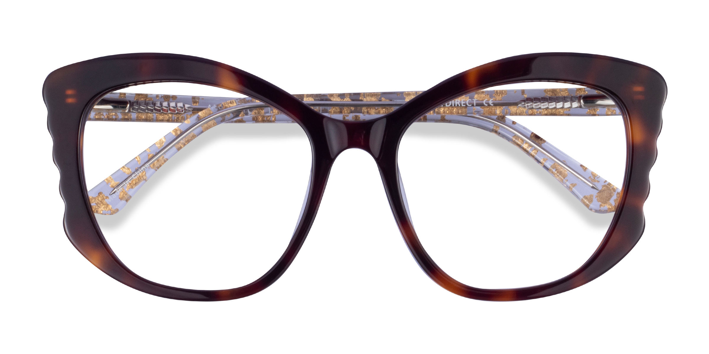 Tortoise Clear Gold Aesthete - Acetate Eyeglasses