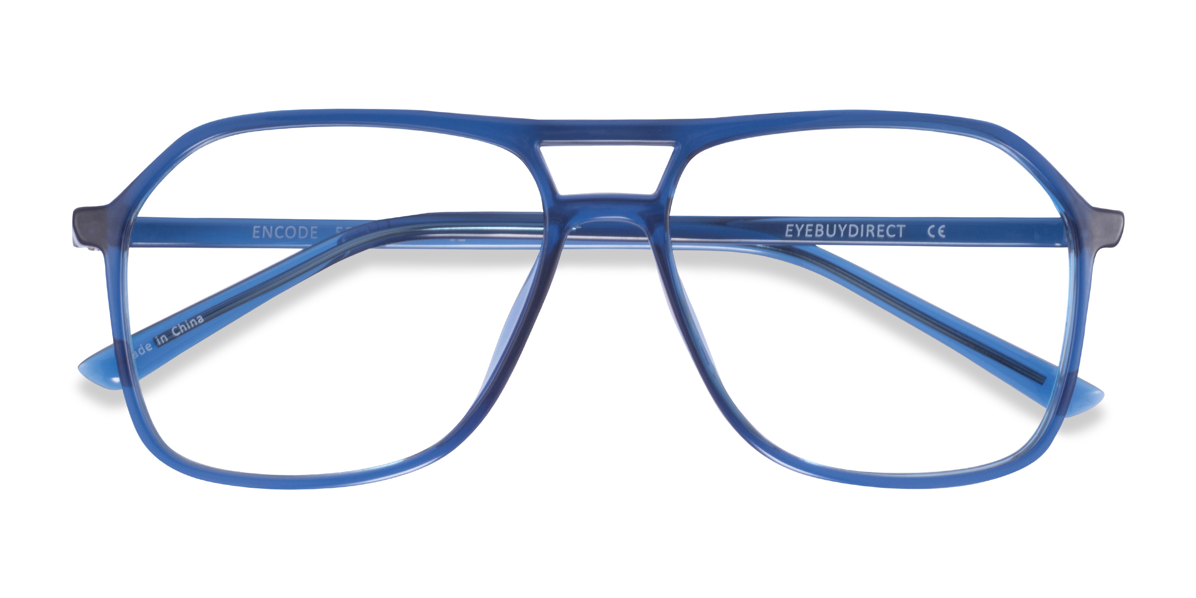 Clear Navy Encode - Plastic Eyeglasses