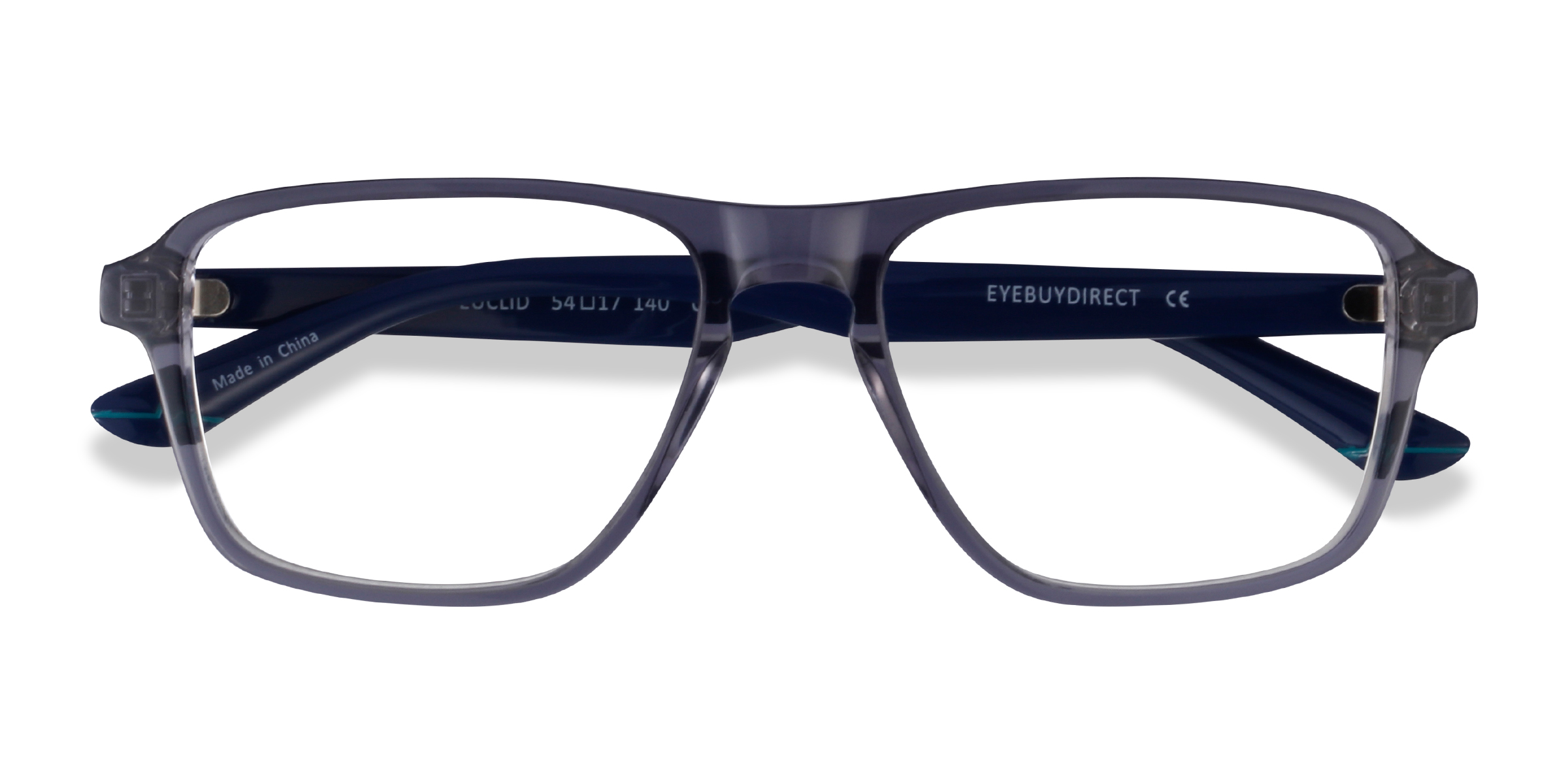 Clear Gray Euclid - Plastic Eyeglasses