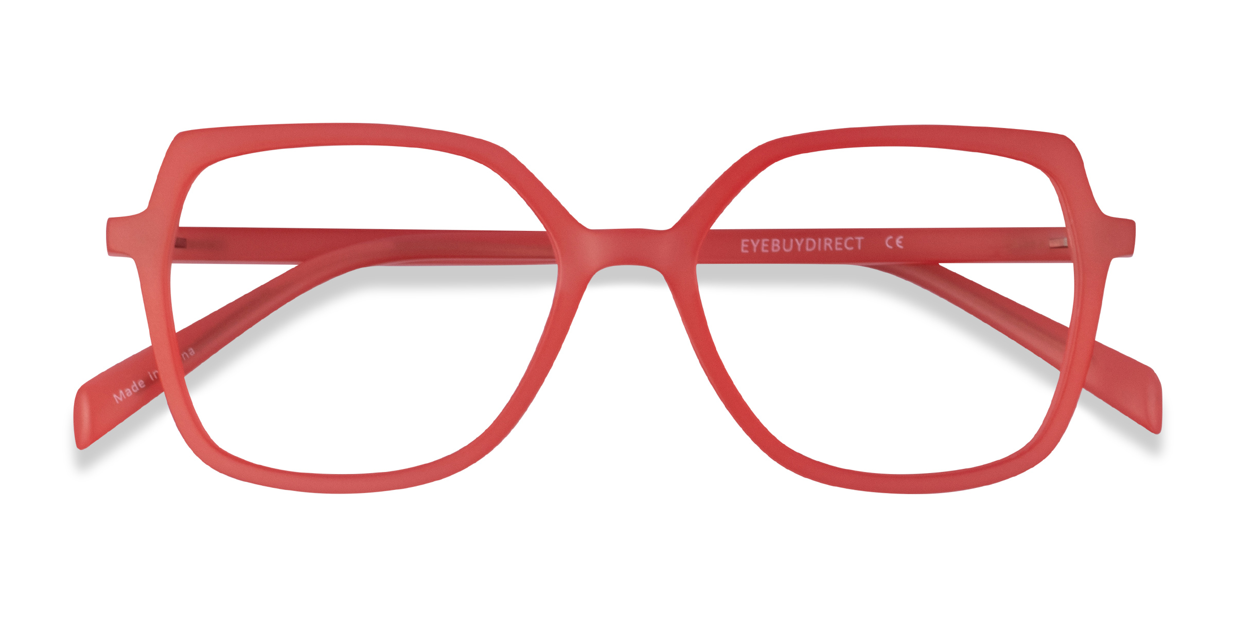 Matte Red Lunette - Plastic Eyeglasses