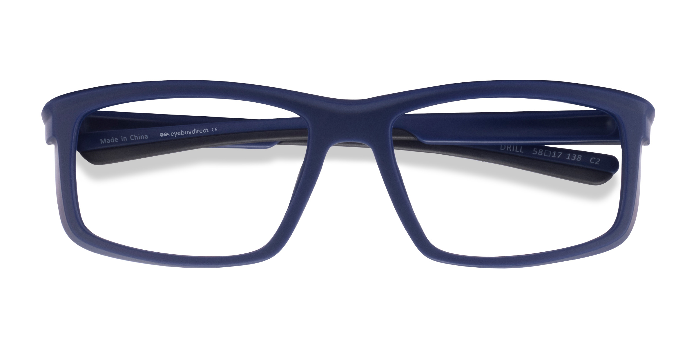 Navy Black Drill - Plastic Eyeglasses