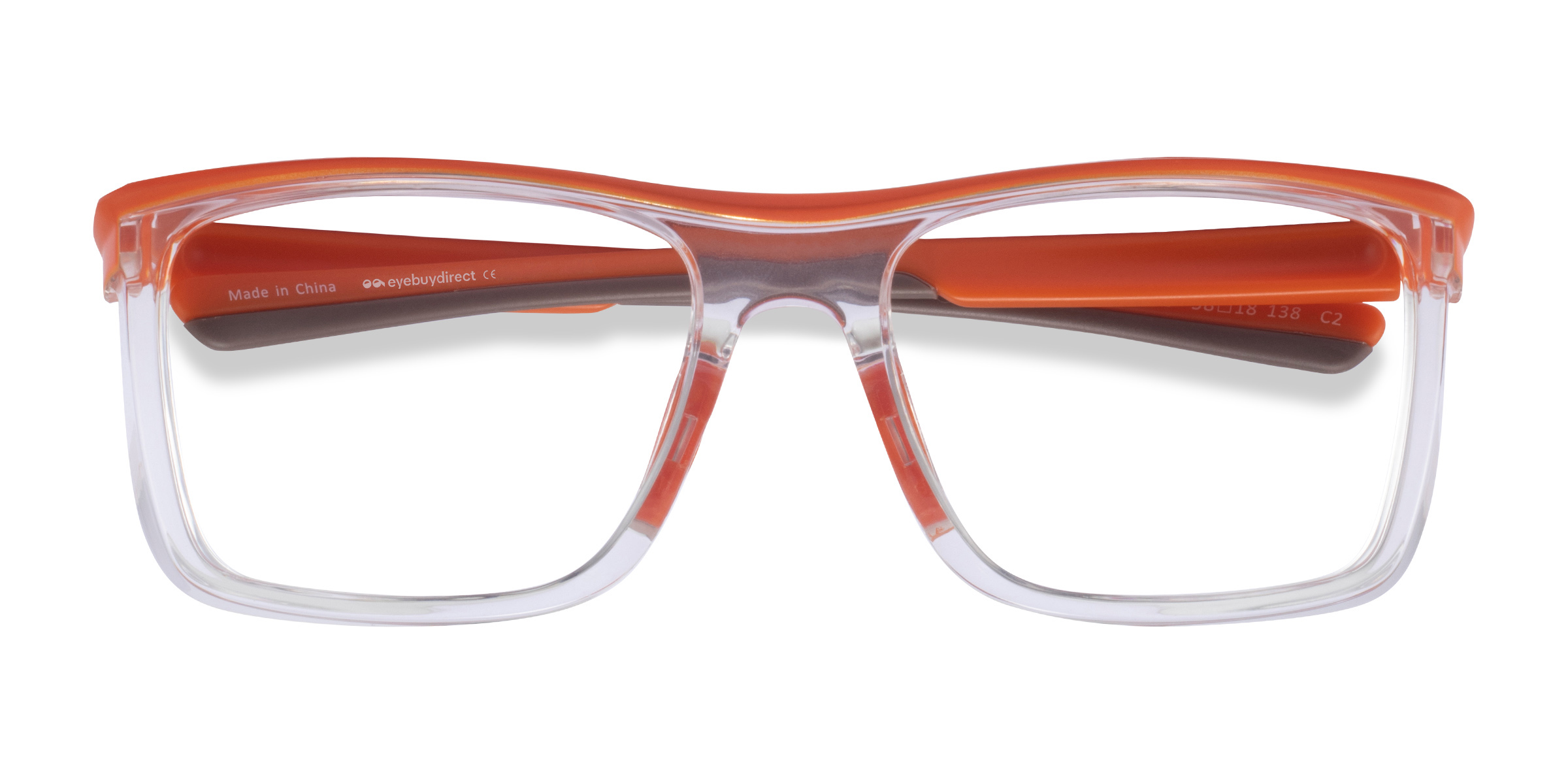 Orange Clear Ignite - Plastic Eyeglasses