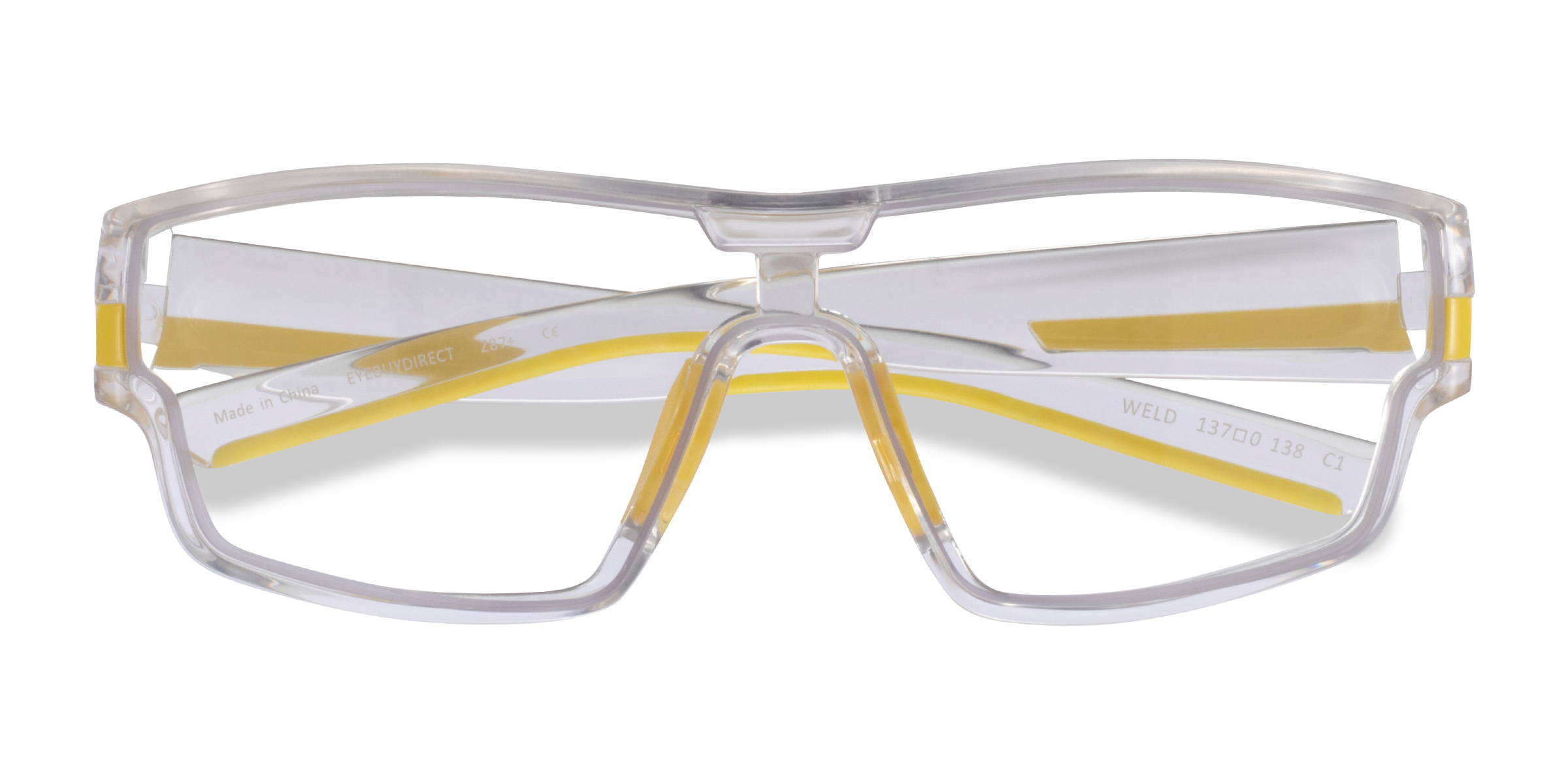 Clear Yellow Weld - Plastic Eyeglasses
