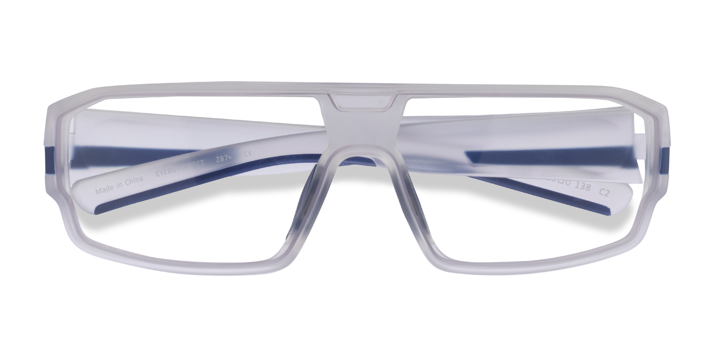 Clear Navy Dust - Plastic Eyeglasses