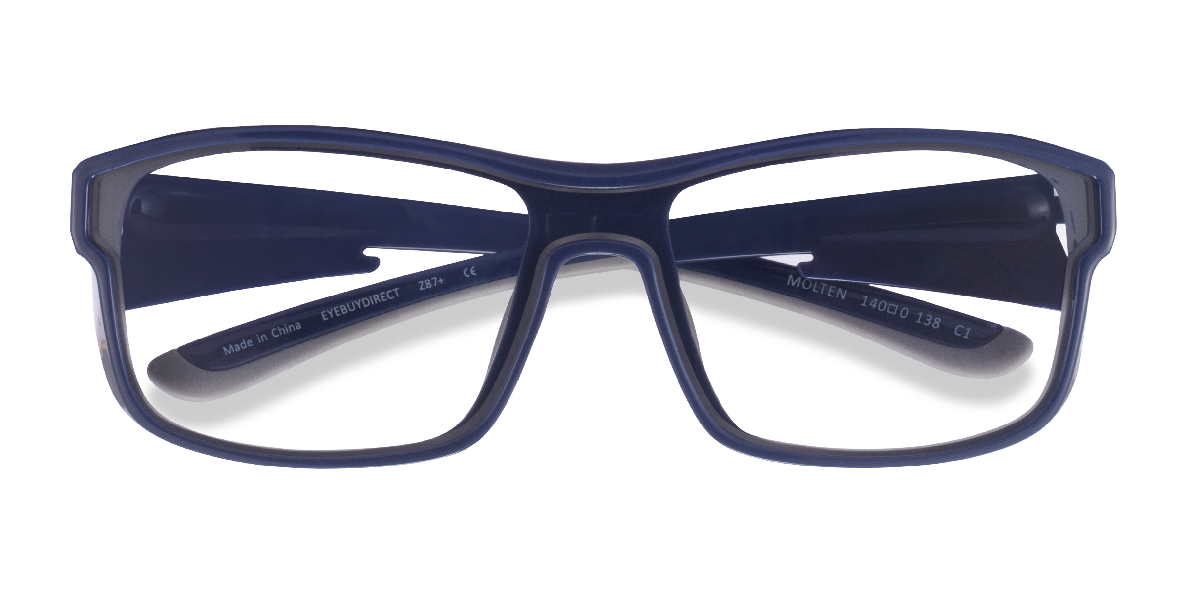 Navy Gray Molten - Plastic Eyeglasses