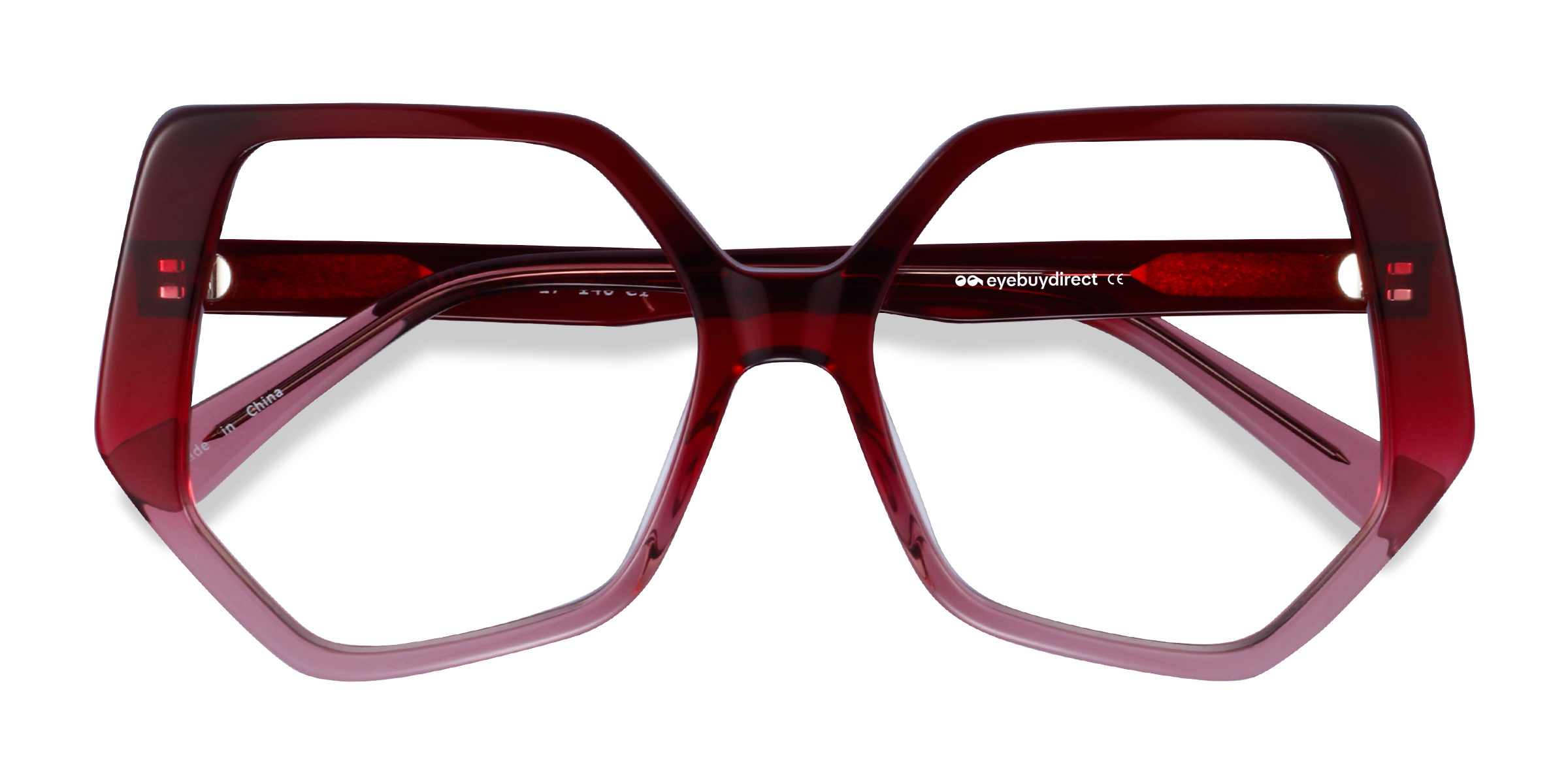Burgundy Clear Feliz - Acetate Eyeglasses