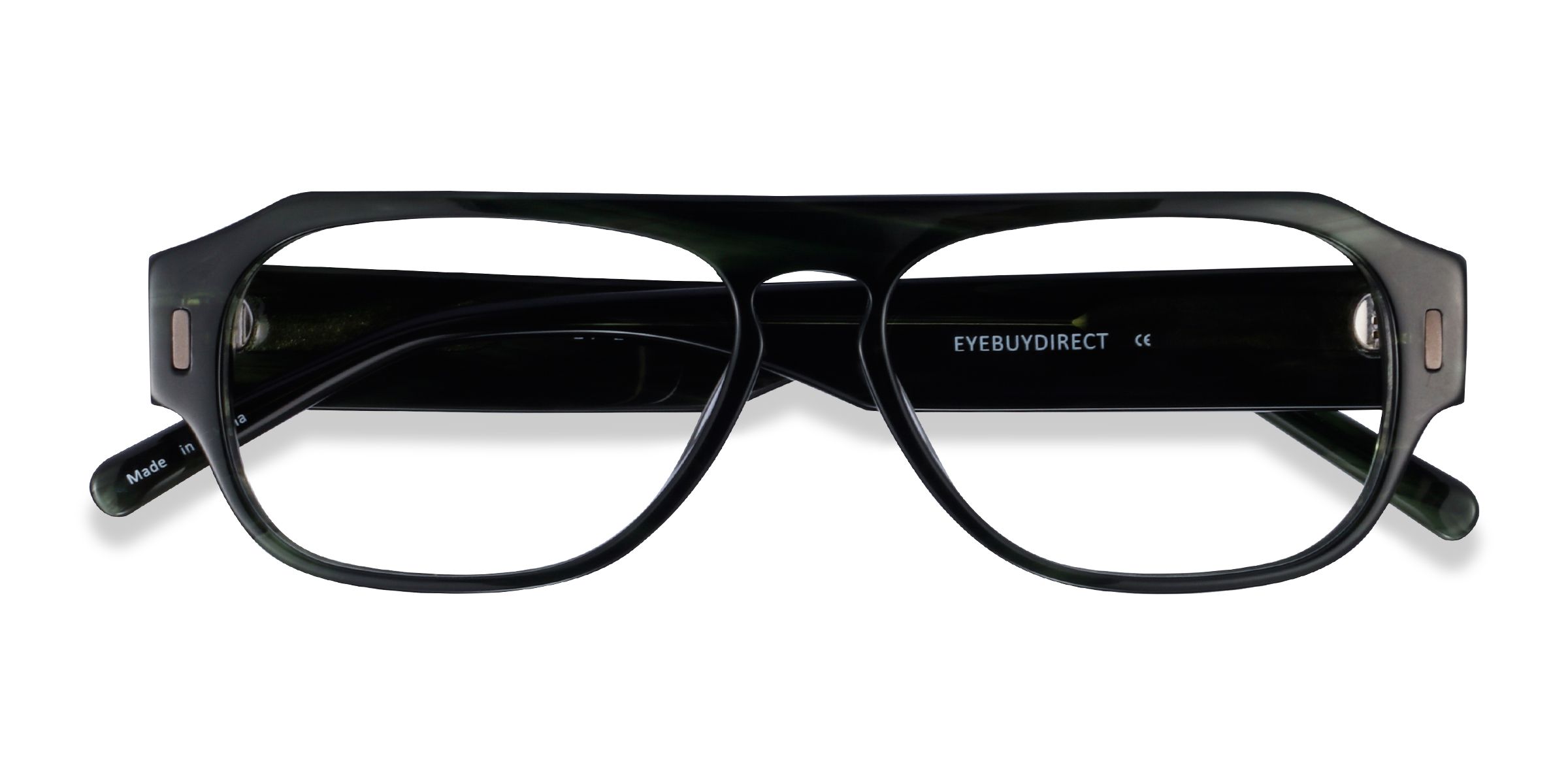Green Striped Tempo - Acetate Eyeglasses