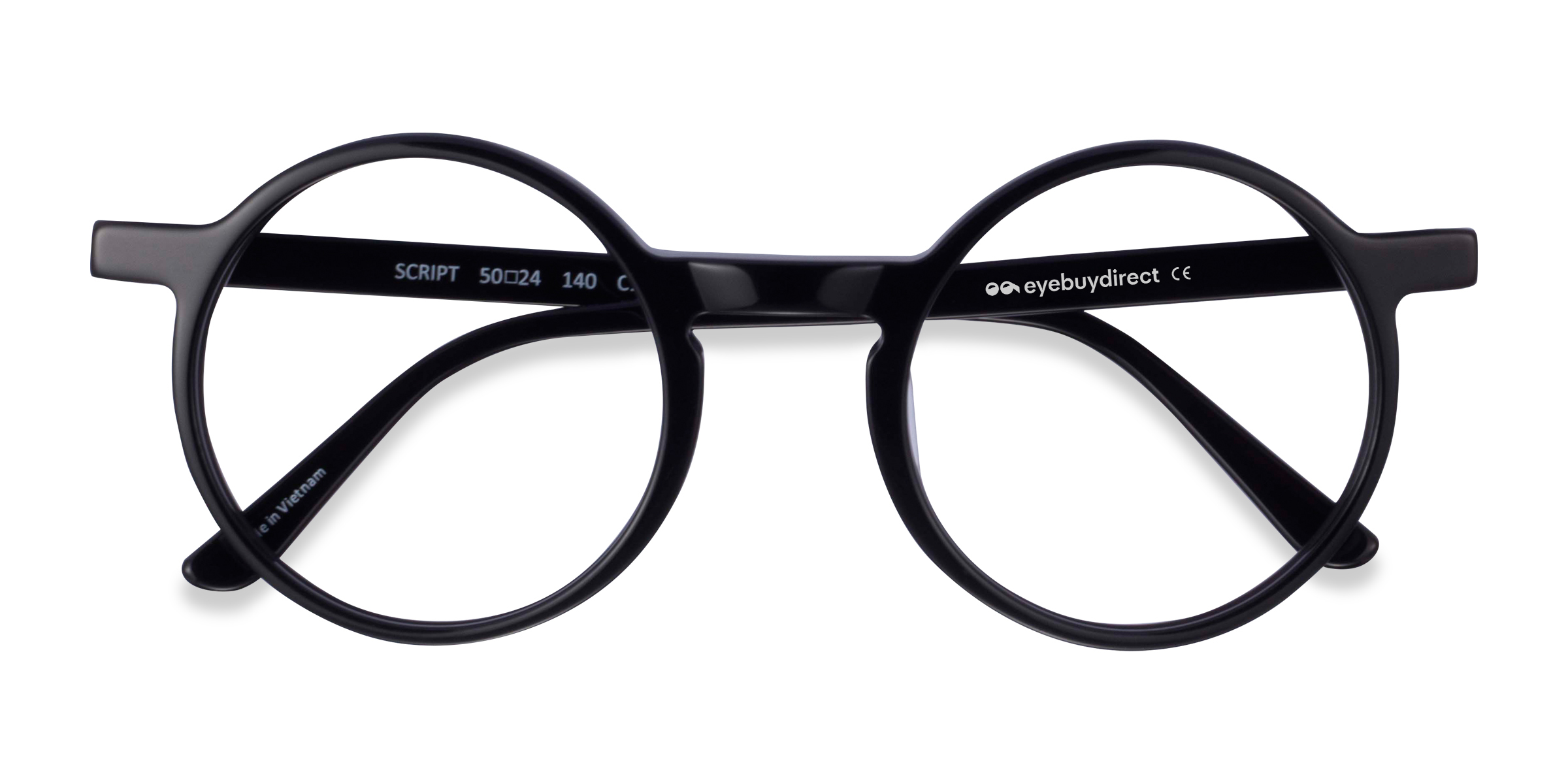 Black Script - Acetate Eyeglasses