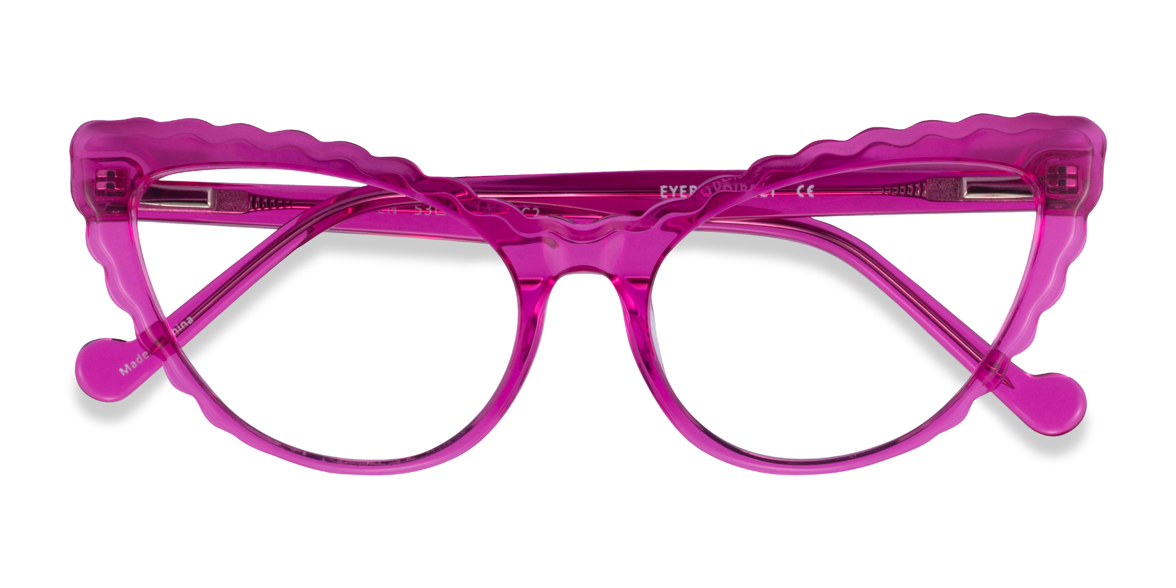 Clear Purple Pen -  Acetate Eyeglasses