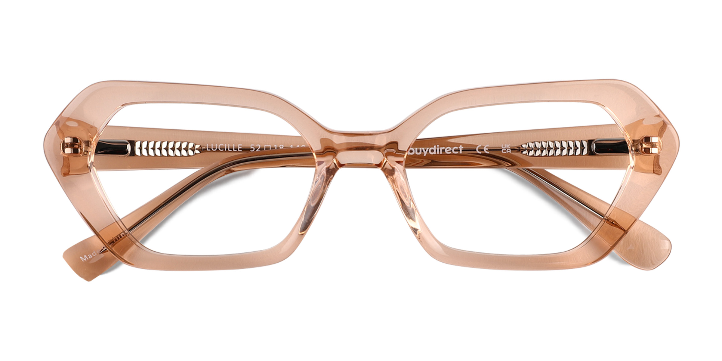 Crystal Light Orange Lucille - Acétate Lunettes de vue