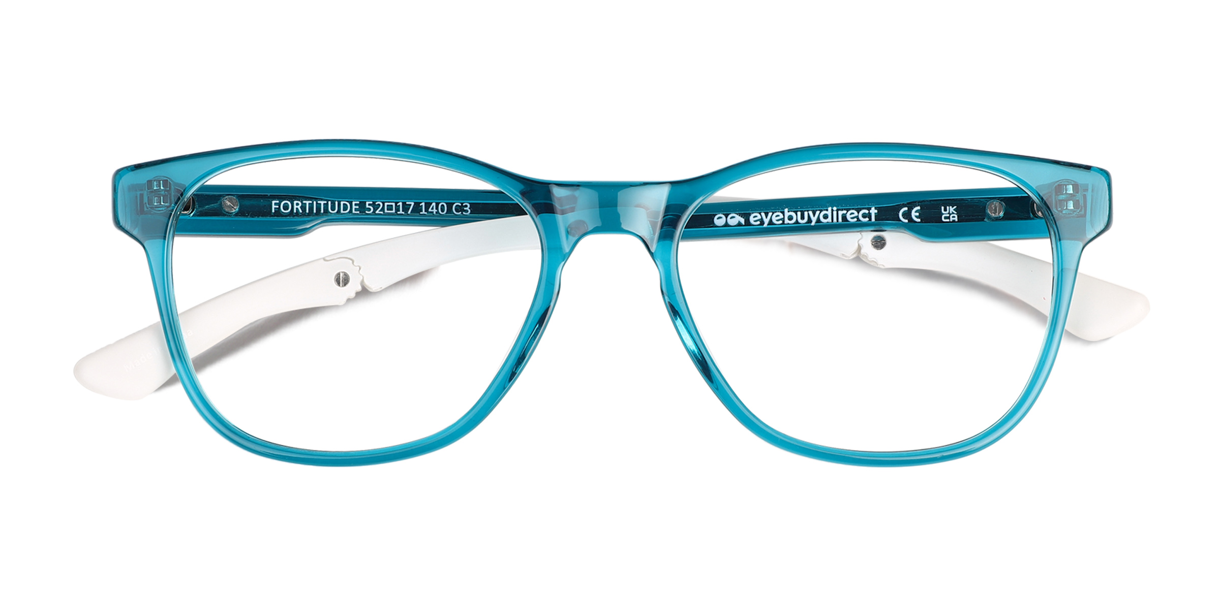 Crystal Blue Green Fortitude - Metal Eyeglasses