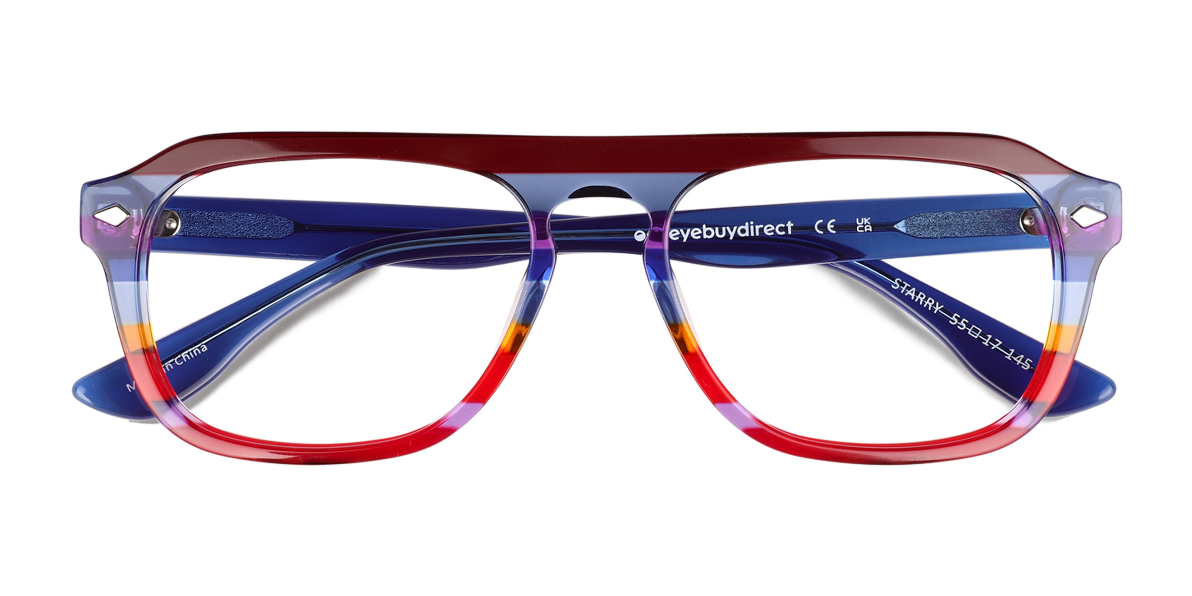 Blue Red Rainbow Starry - Acetate Eyeglasses