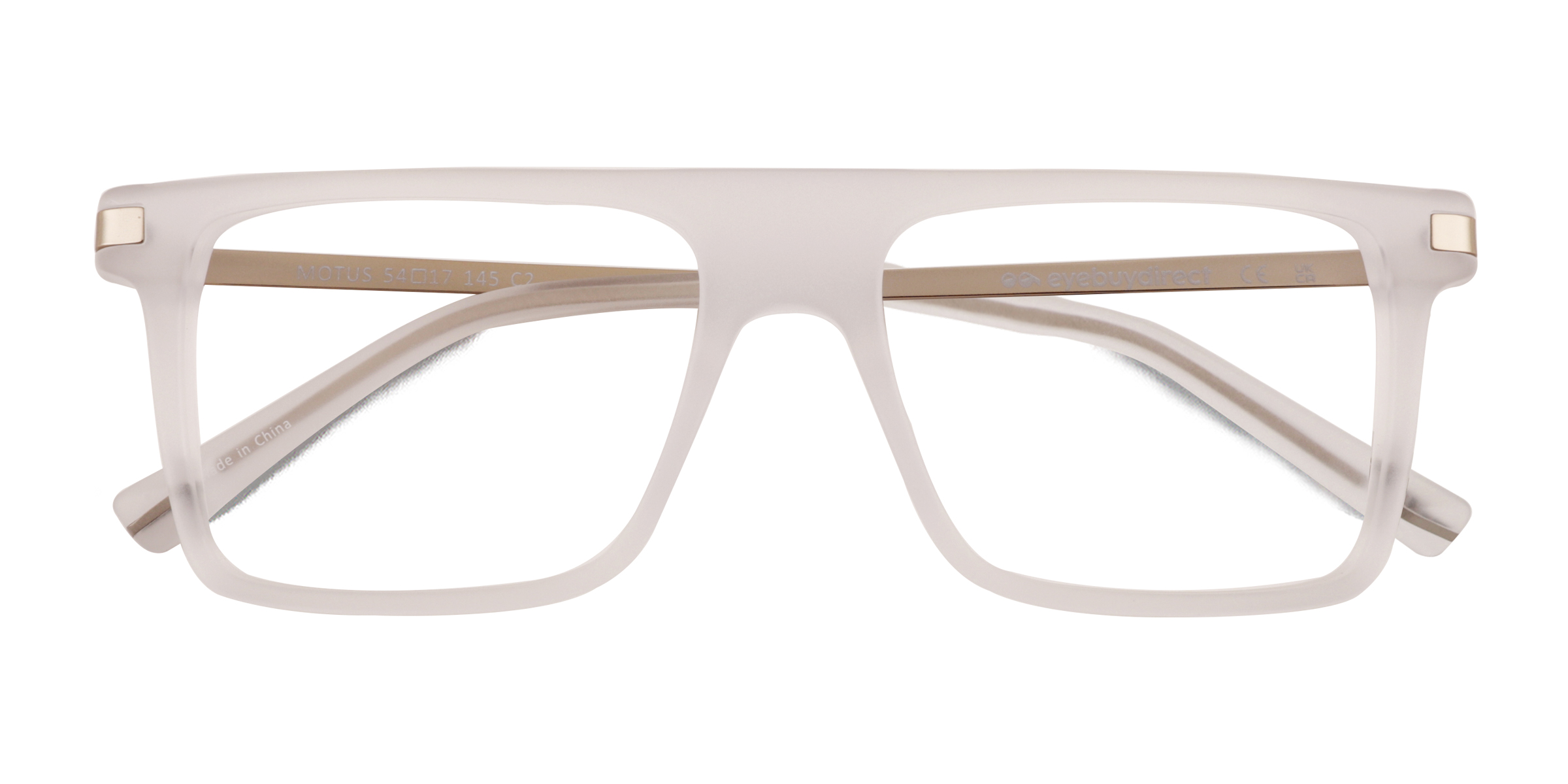 Frosted Clear Motus -  Metal Eyeglasses