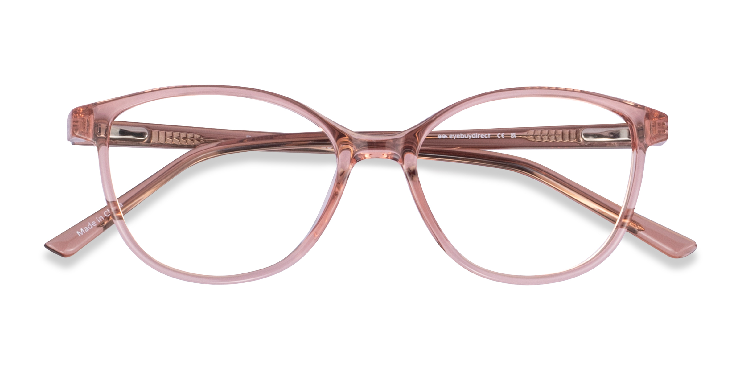 Clear Champagne Dollop - Plastic Eyeglasses