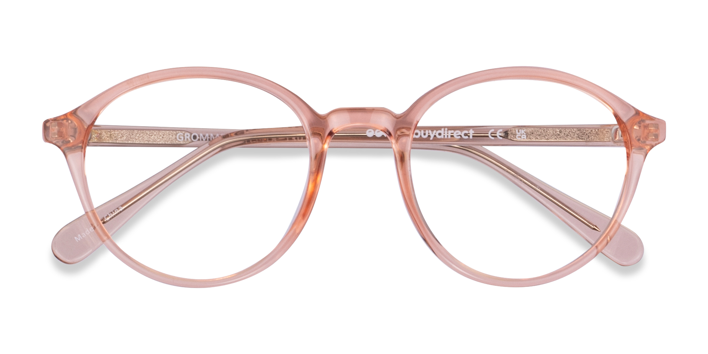 Clear Champagne Grommet - Plastic Eyeglasses