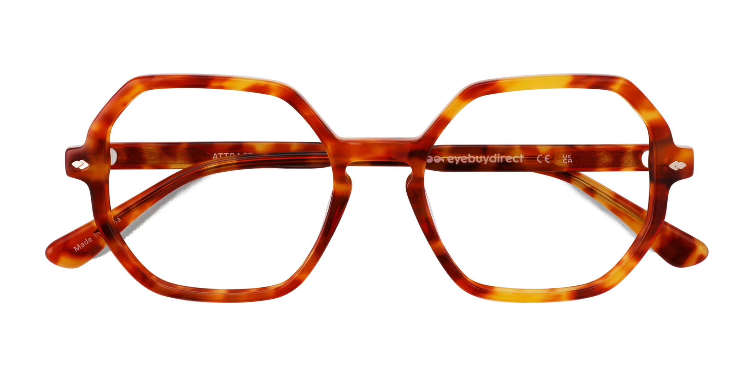 Orange Tortoise Attract - Acétate Lunettes de vue