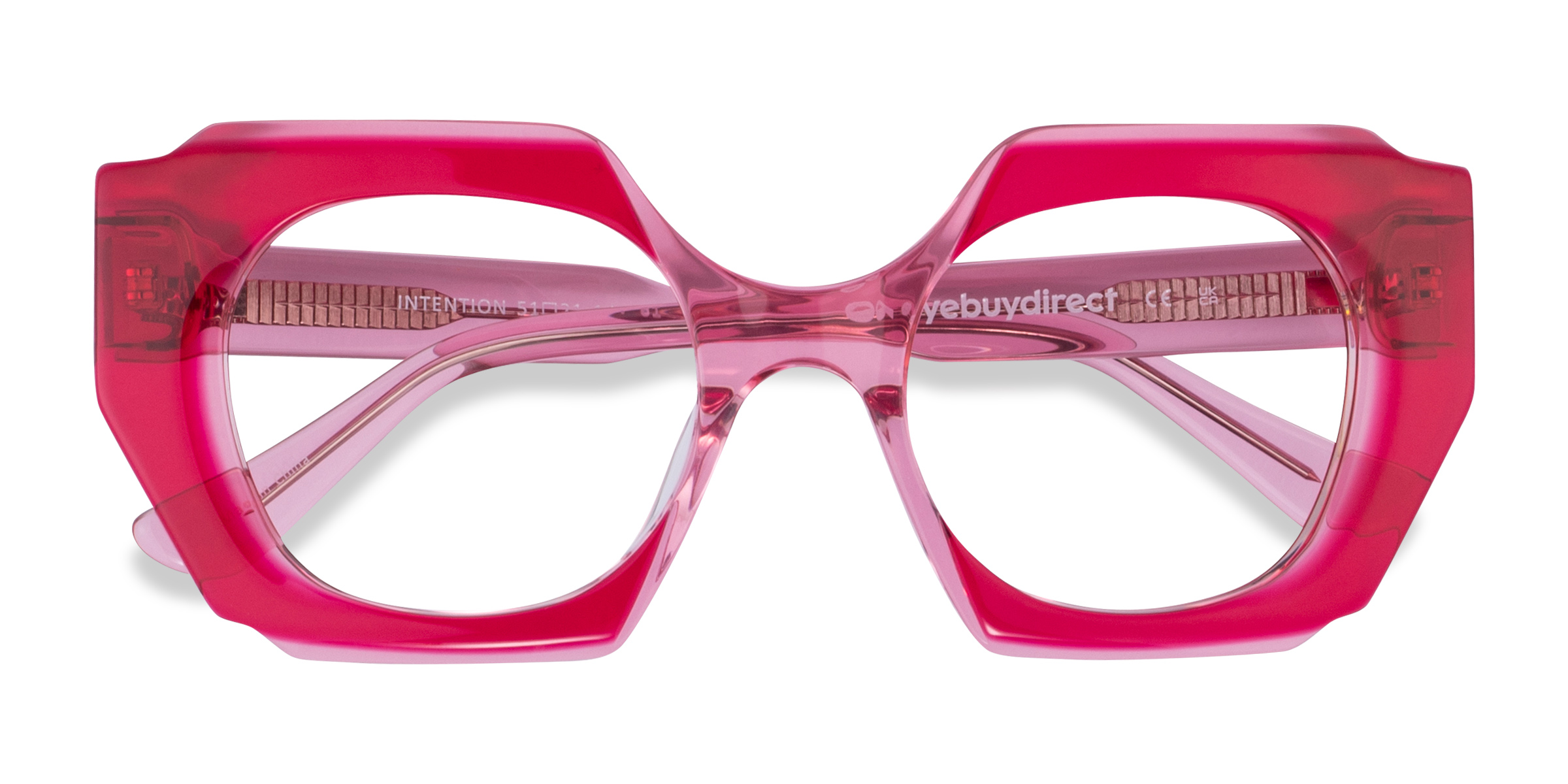 Crystal Red Pink Intention - Acetate Eyeglasses