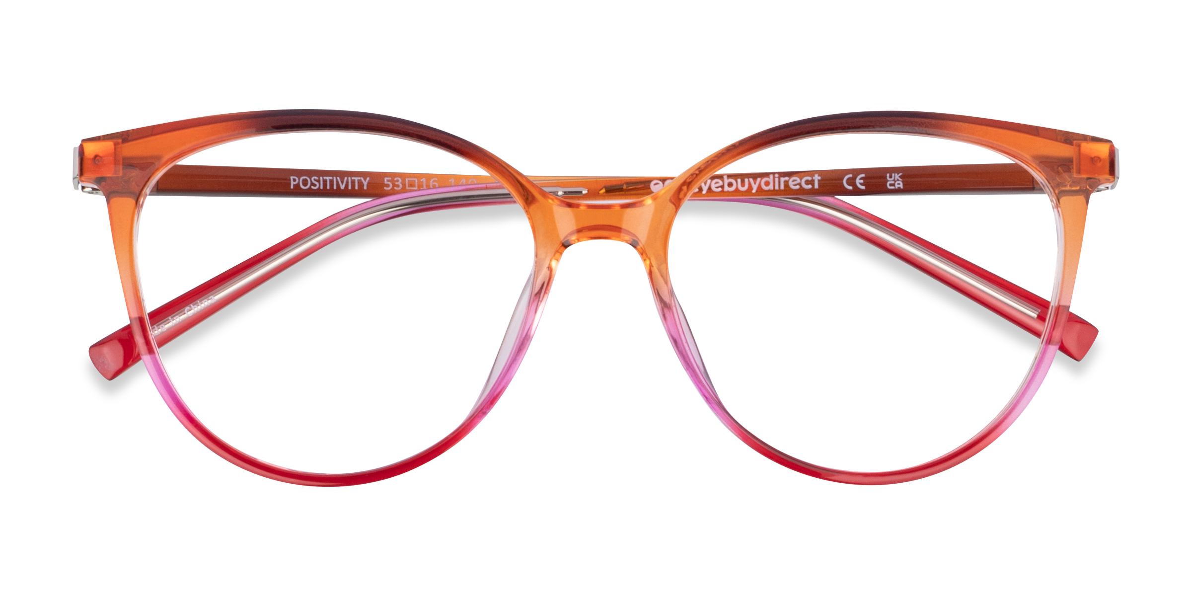 Orange Pink Positivity - Plastic Eyeglasses