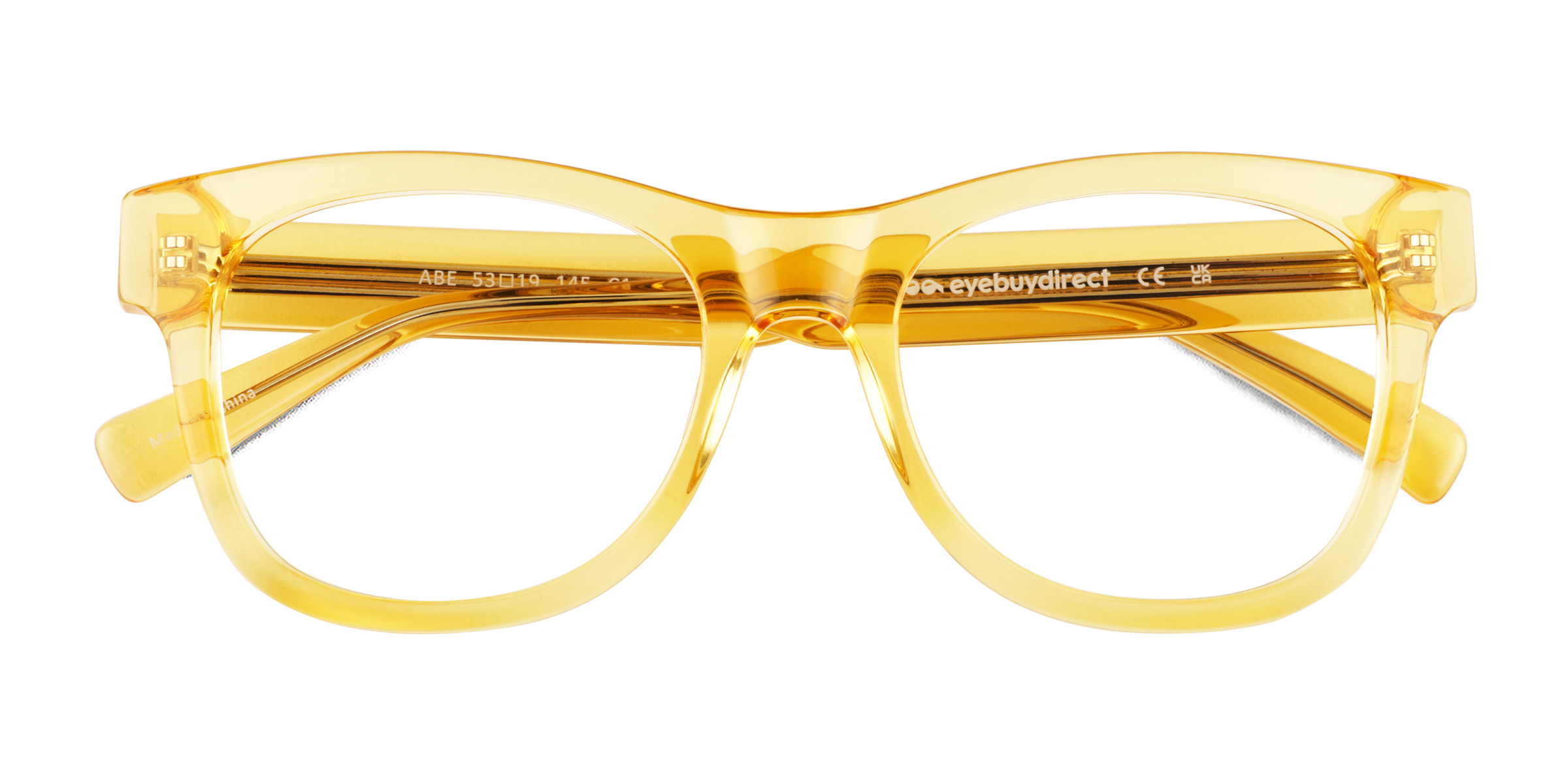 Clear Yellow Abe - Acetate Eyeglasses