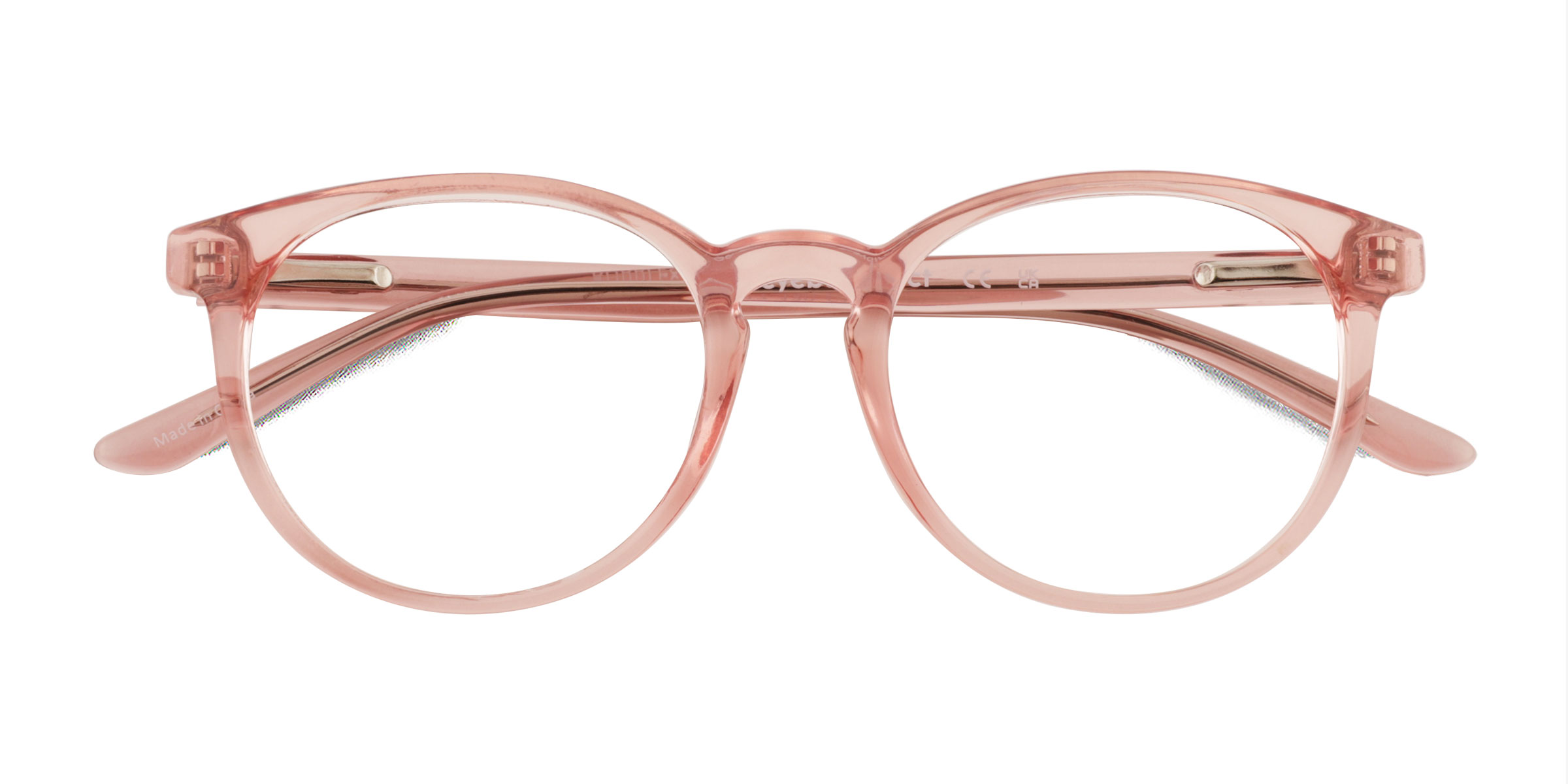 Clear Pink Bubbles - Plastic Eyeglasses