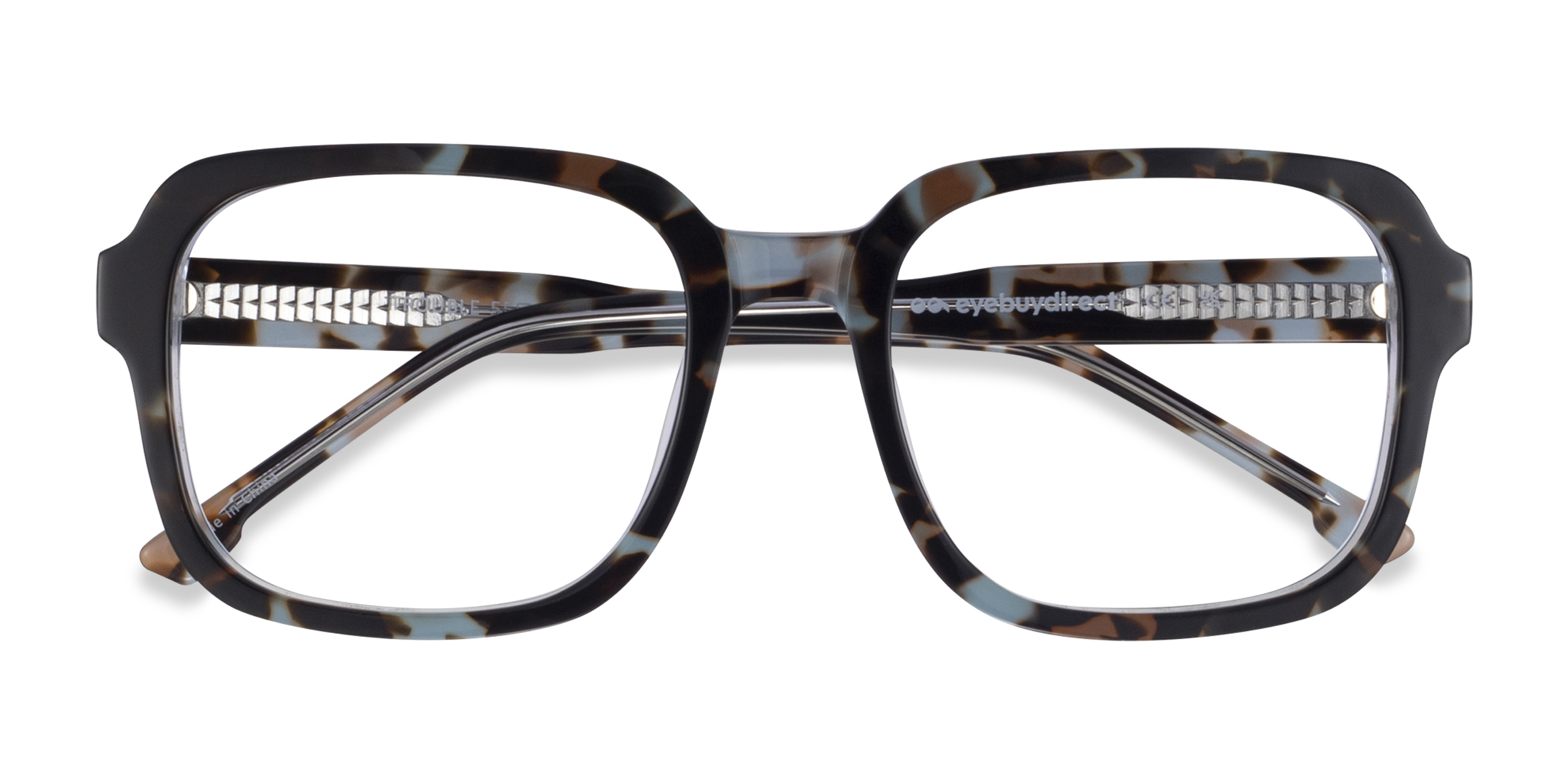 Blue Tortoise Clear Trouble - Acetate Eyeglasses